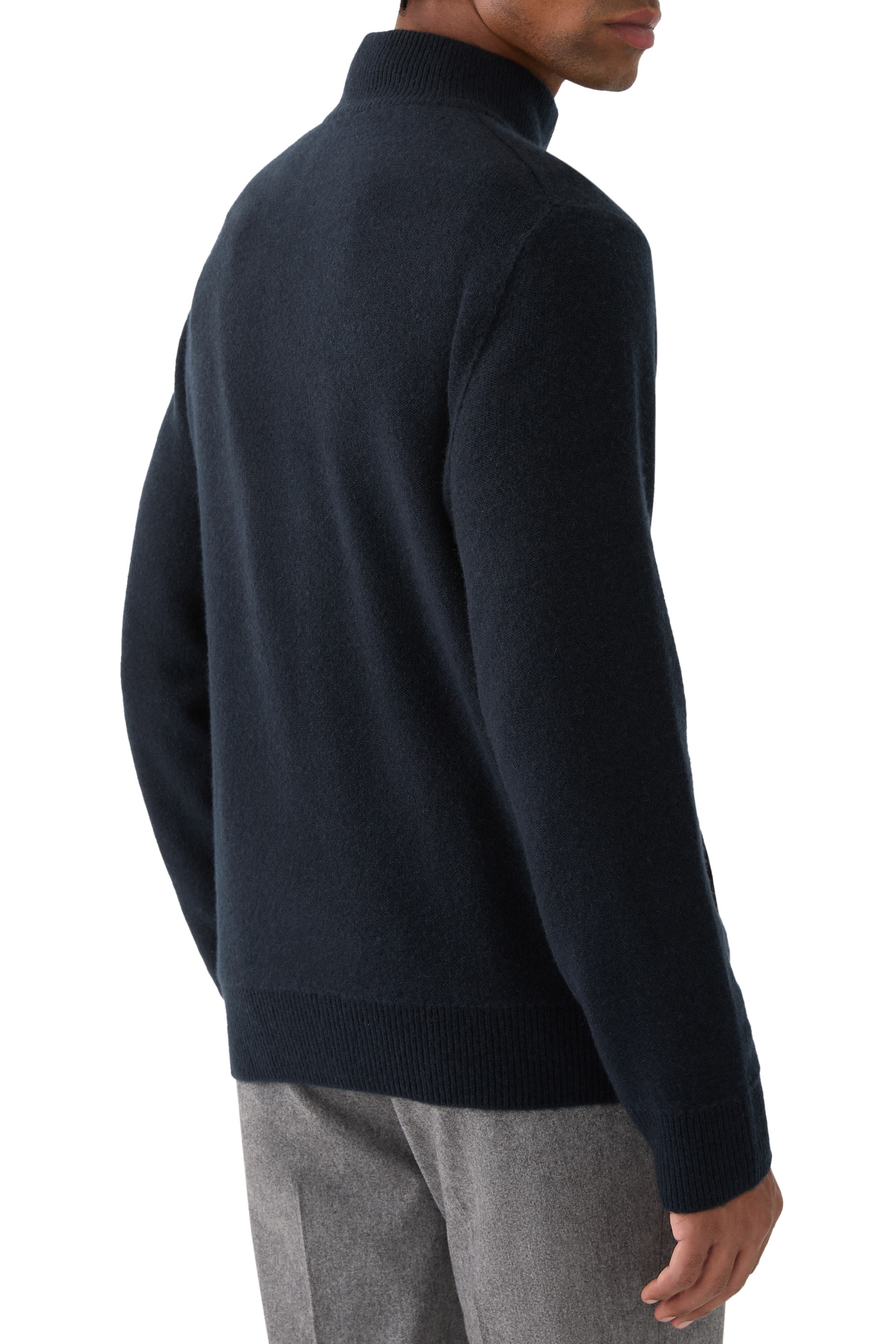 Plush Cashmere Full-Zip Sweater