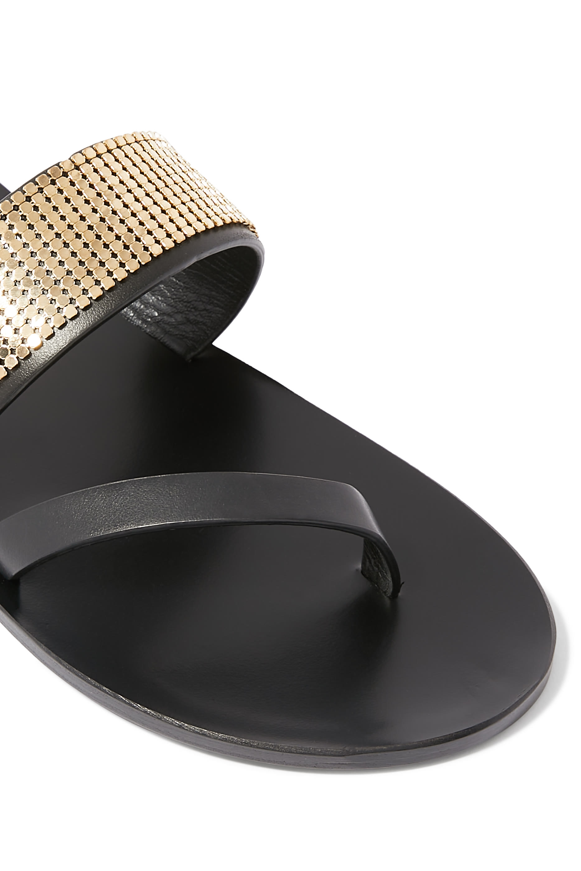 Aida Flat Slides with Embellished Strap