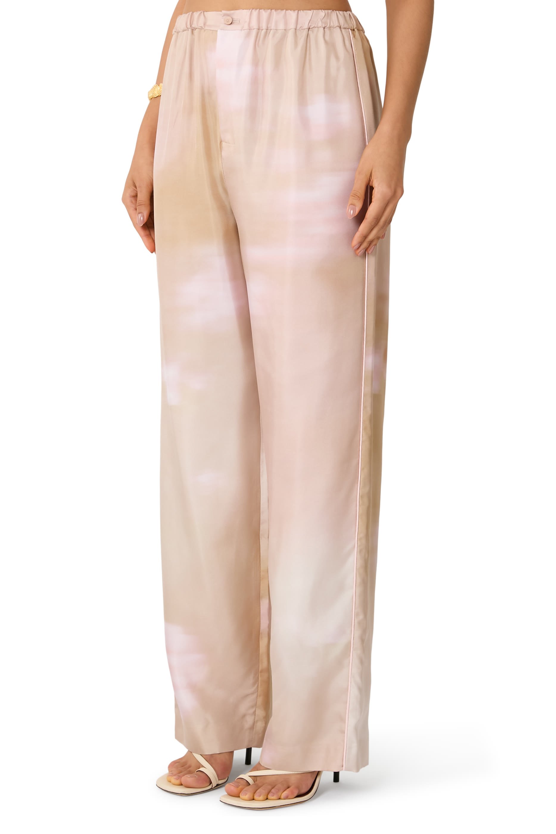 Wide Leg Casual Trousers