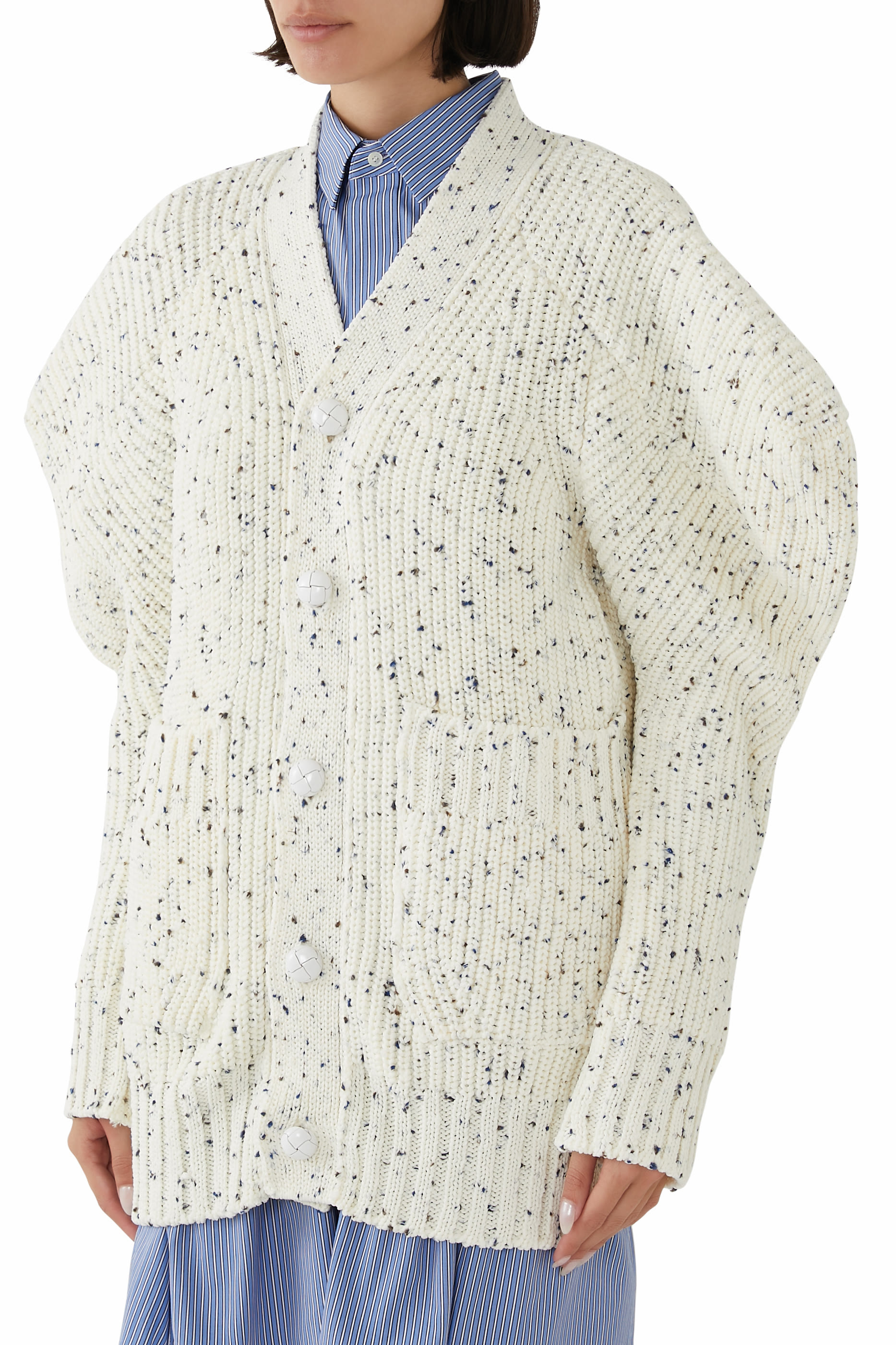 Nep Yarn Knit Cardigan