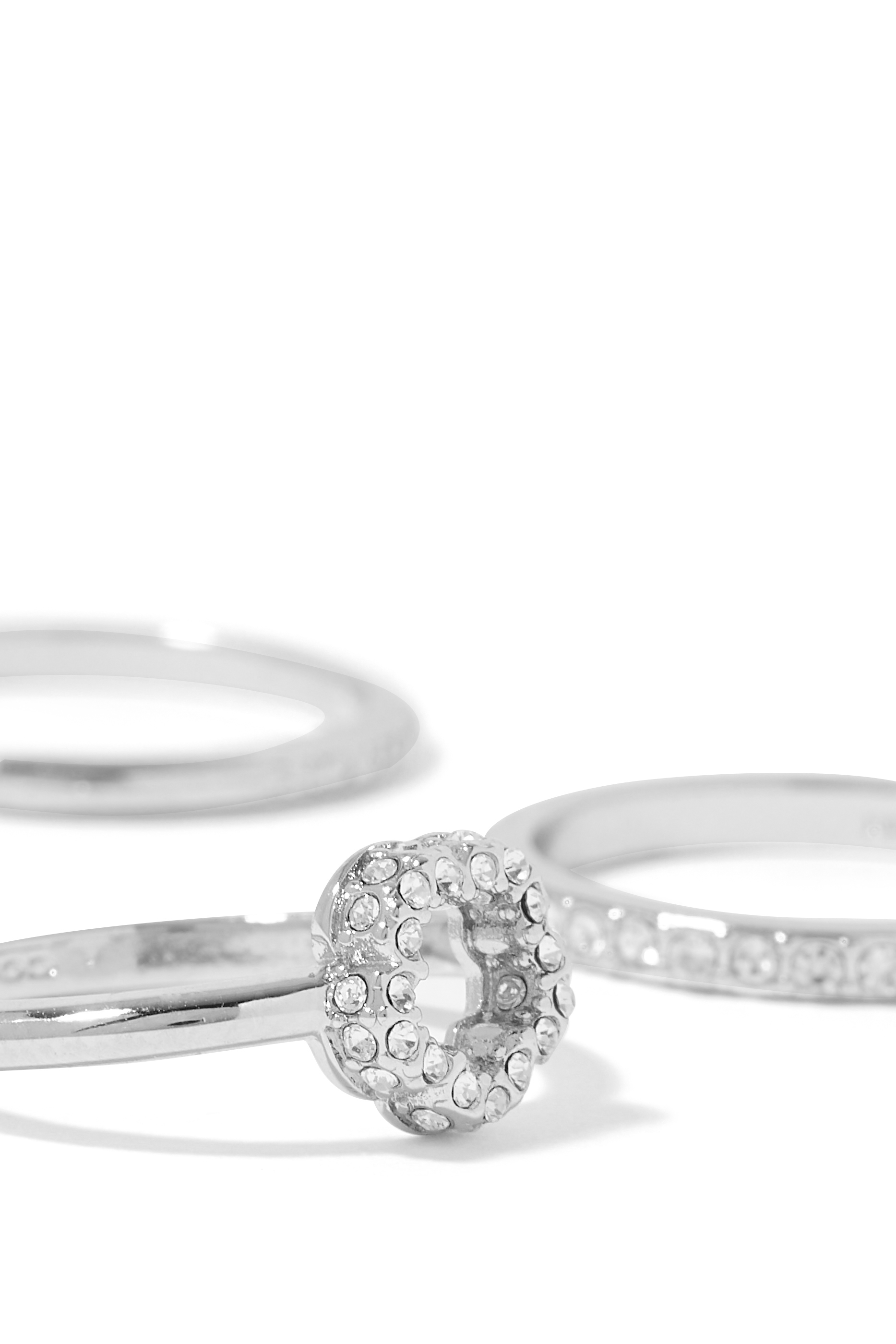 Signature Pav&eacute; Tea Rose Ring Set