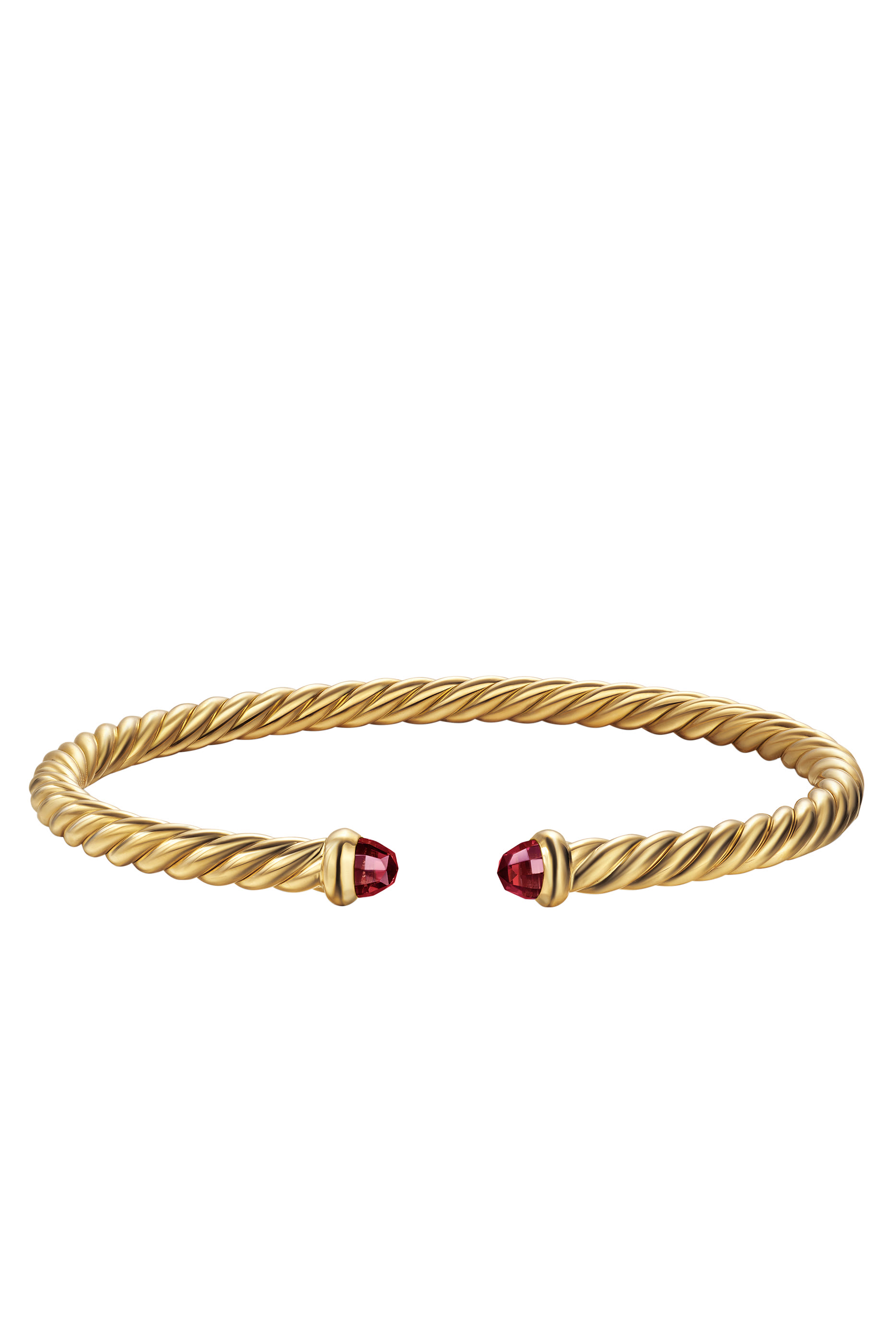 Cablespira&reg; Flex Bracelet, 18K Yellow Gold & Rhodolite Garnet