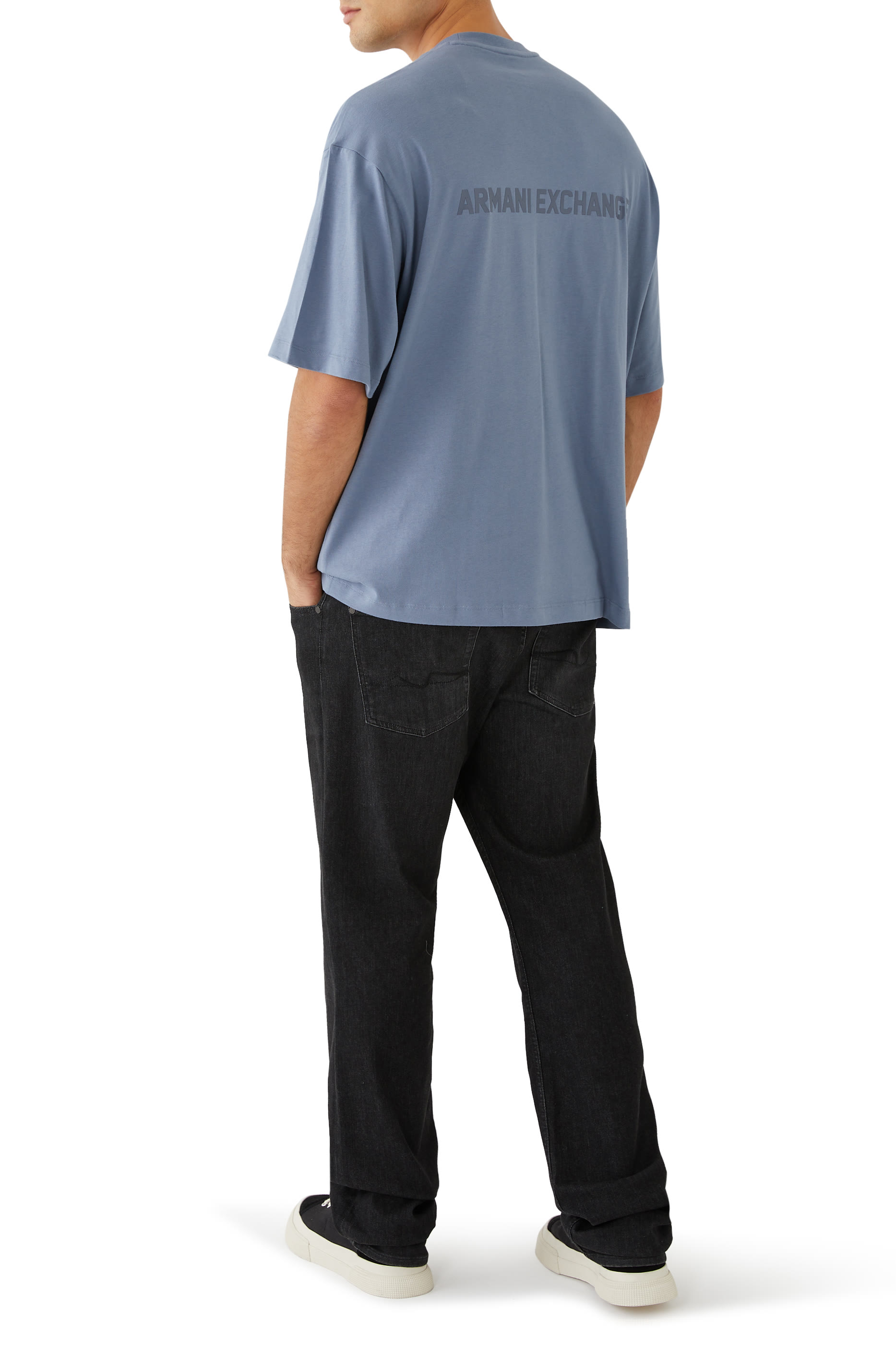 Grid Crewneck Oversized T-Shirt