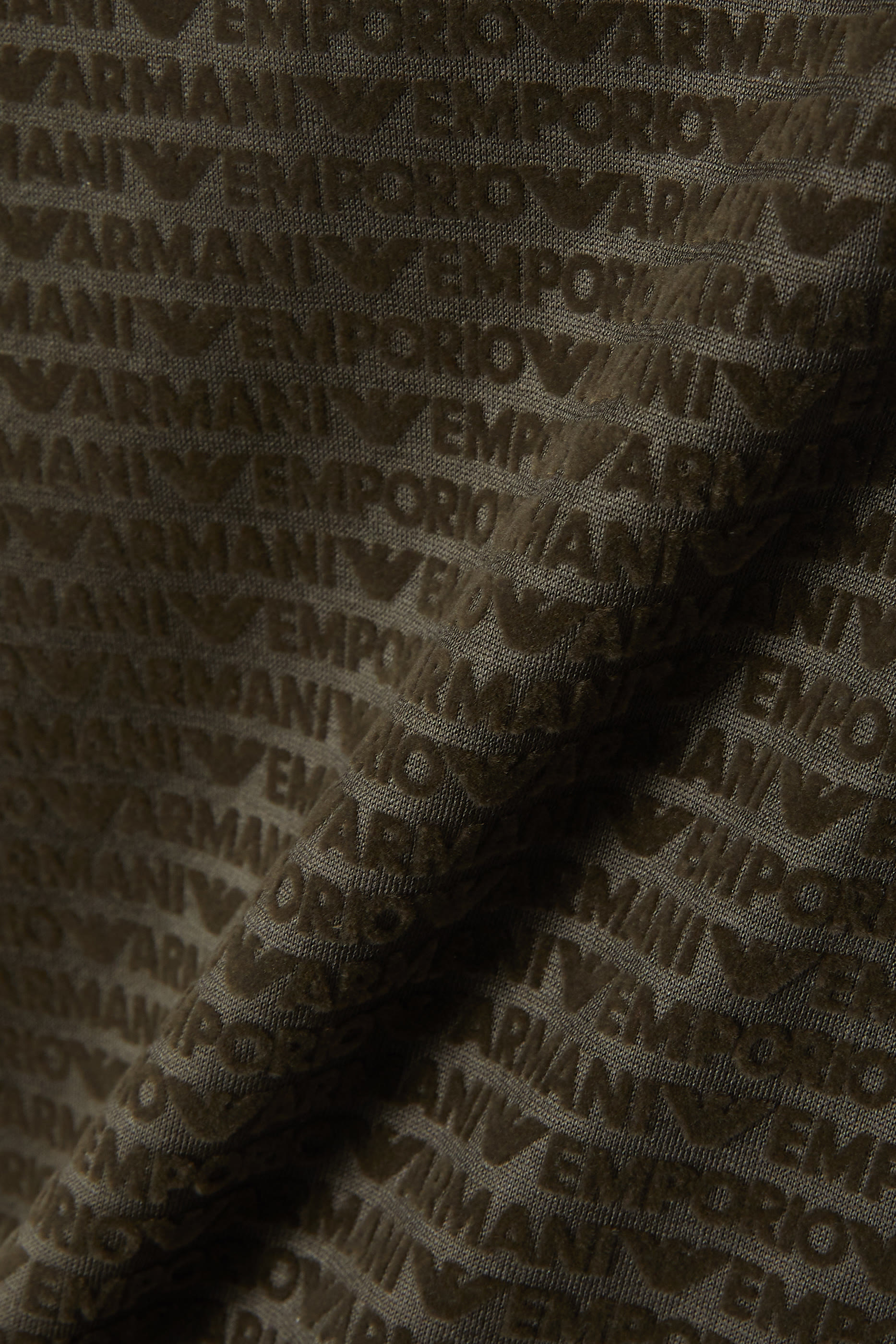 All-Over Flock Logo Lettering T-Shirt