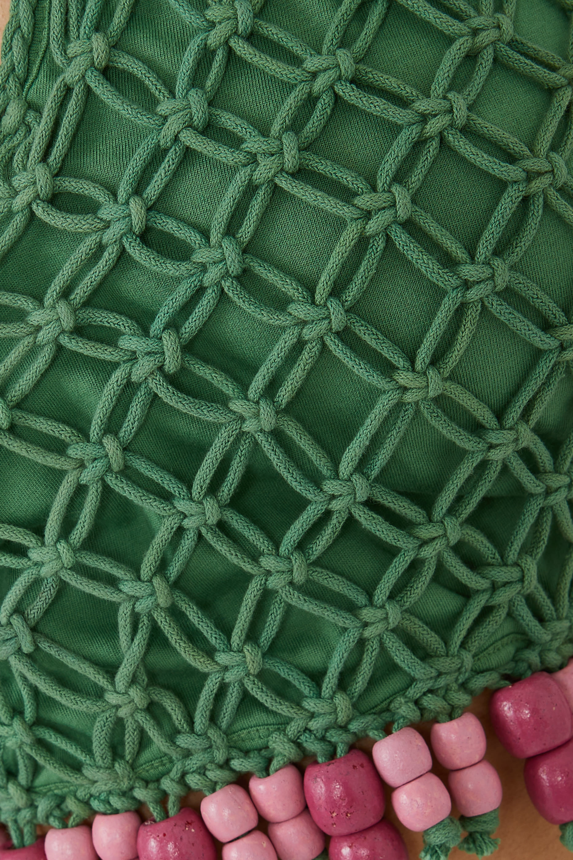 Reis Beaded Macrame Top