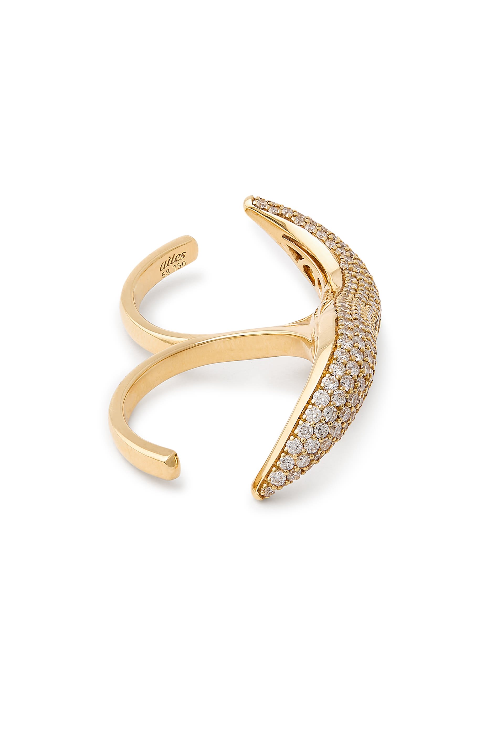 The Scattered Diamond Roller Ring, 18k Yellow Gold & Diamonds