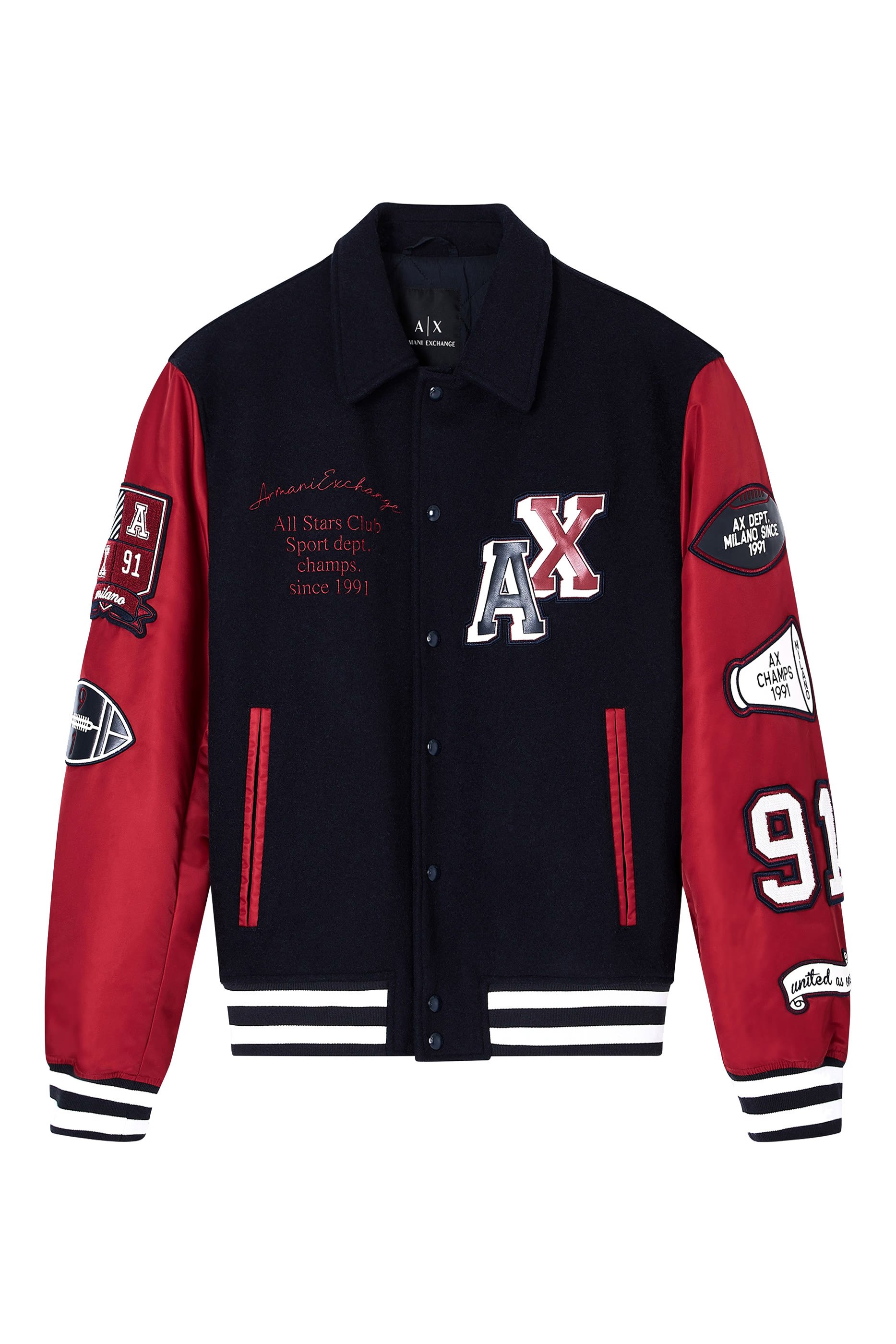 Logo Patch College Bomber Jacket
