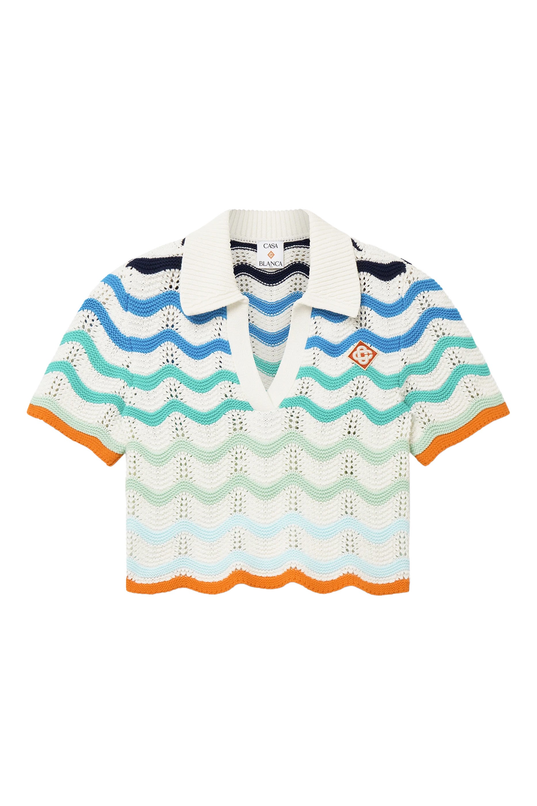 Gradient Wave Crochet Top