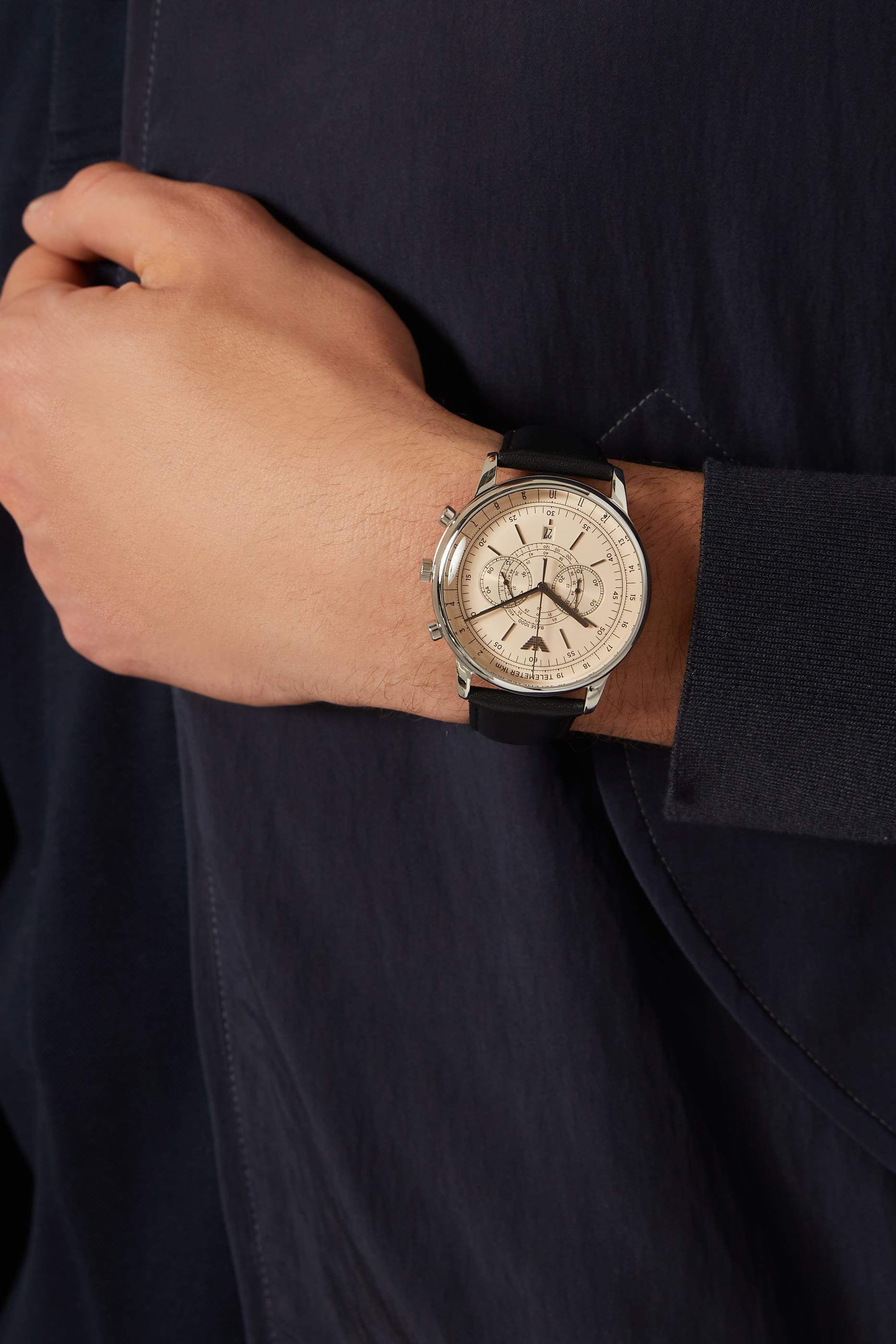 Minimalist Chrono Leather Watch