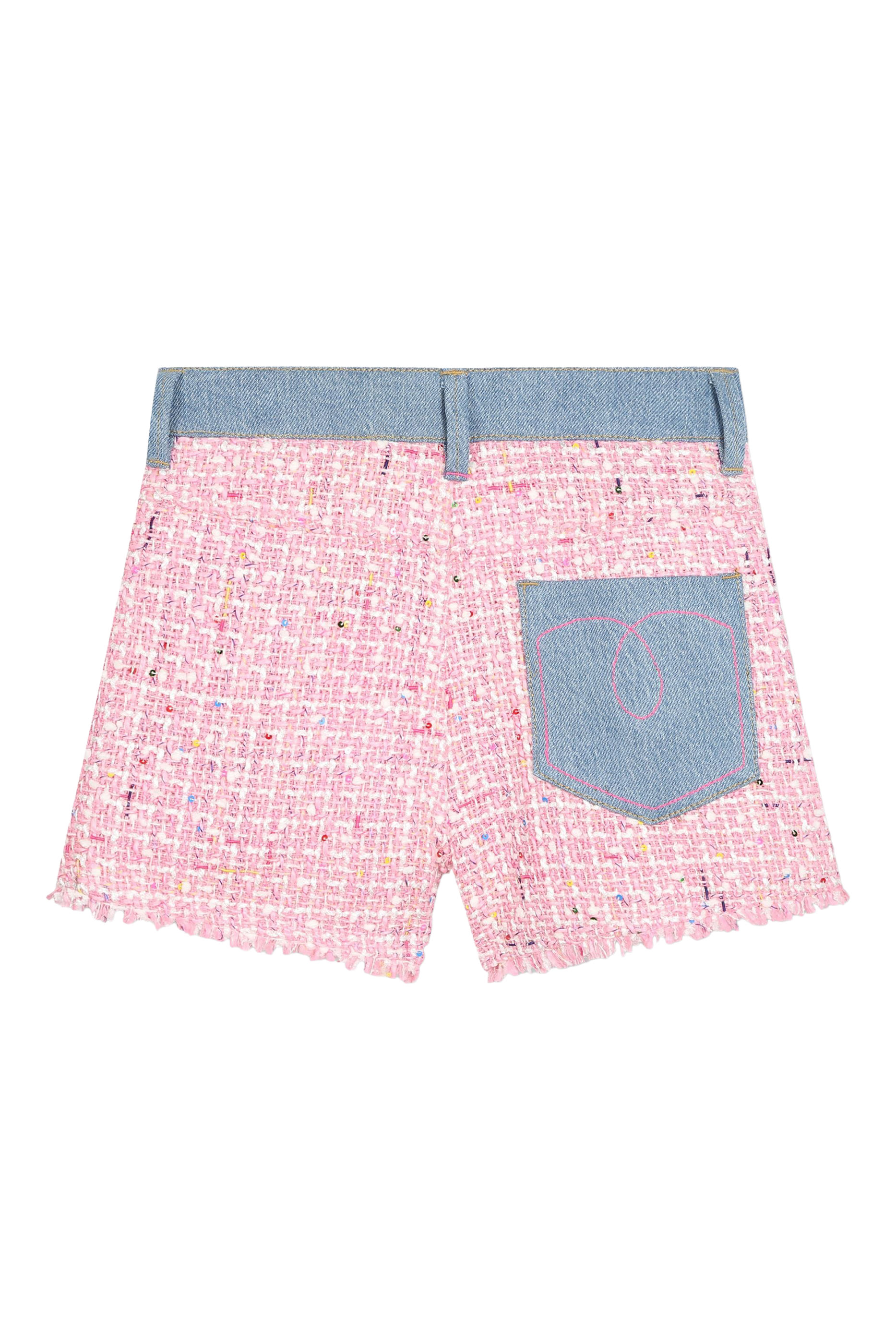 Kids Tweed Shorts with Denim Trim