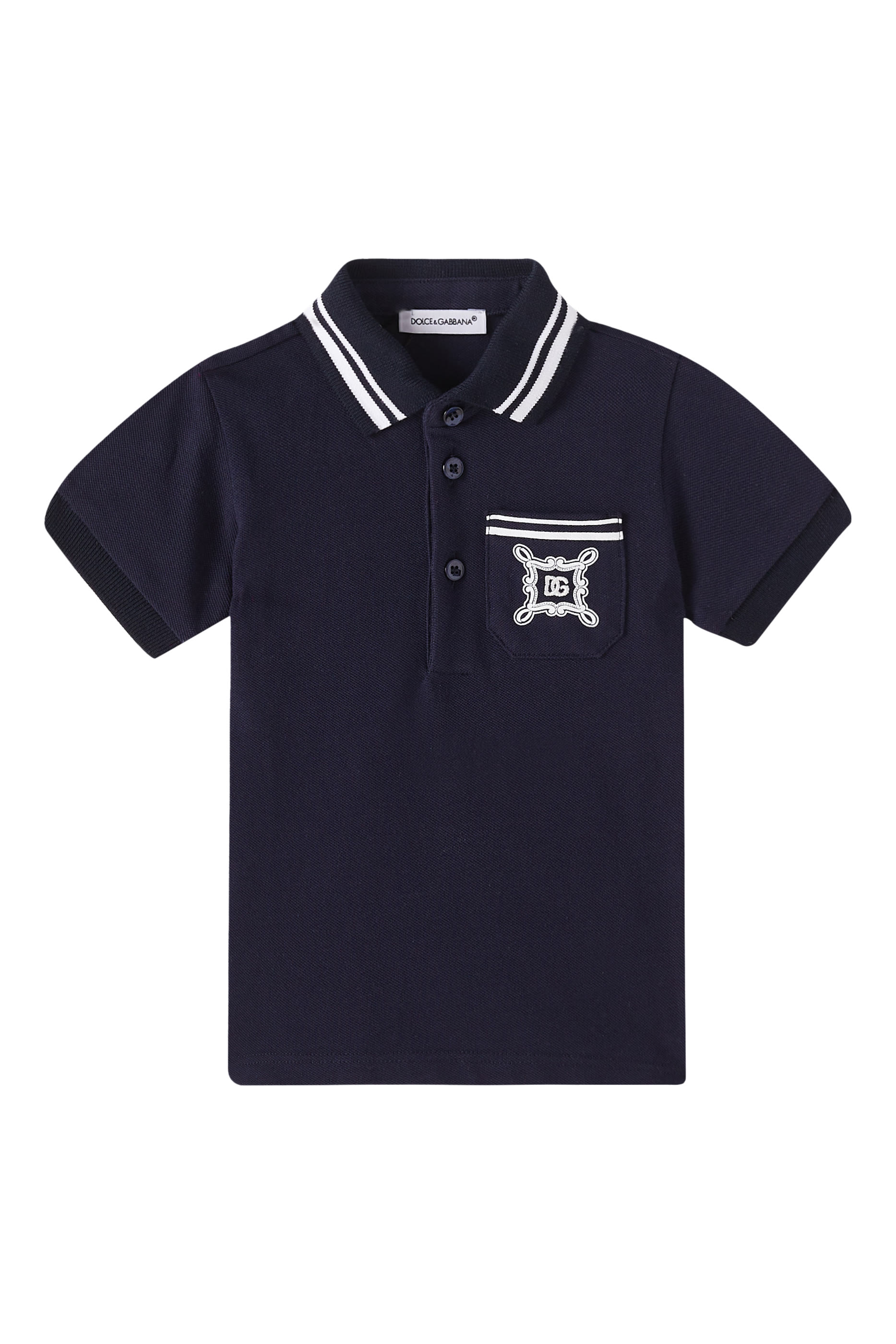 Kids DG Logo Piqu&eacute; Polo Shirt 