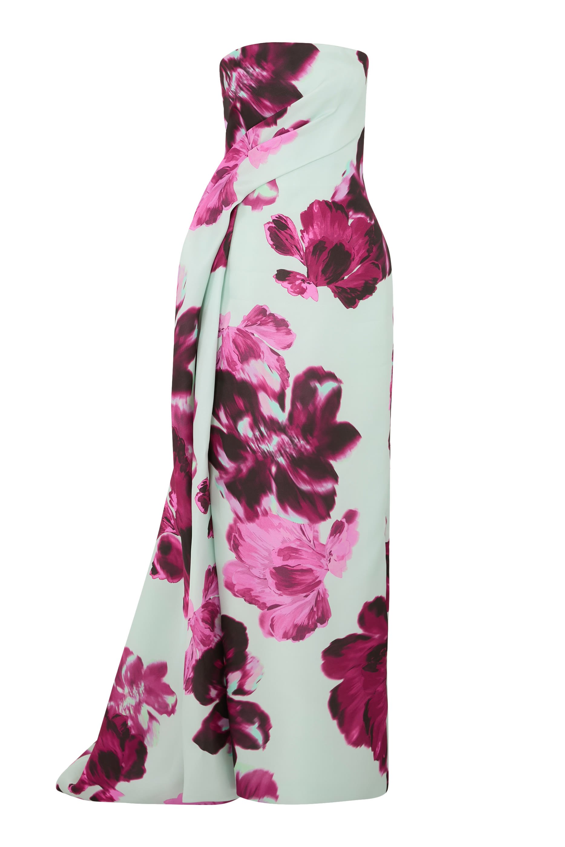 Electric Floral Column Gown