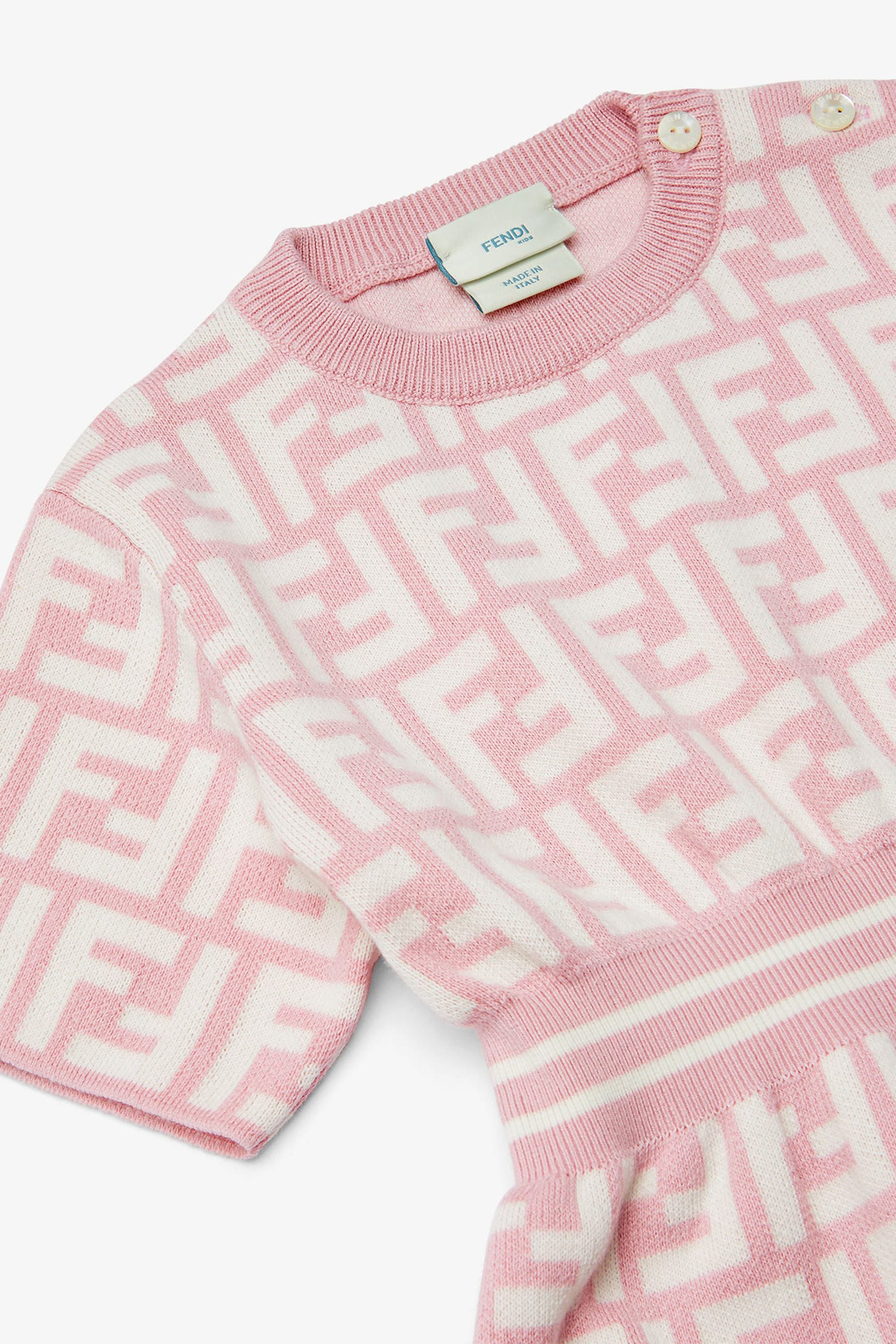 Kids FF Monogram Print Dress