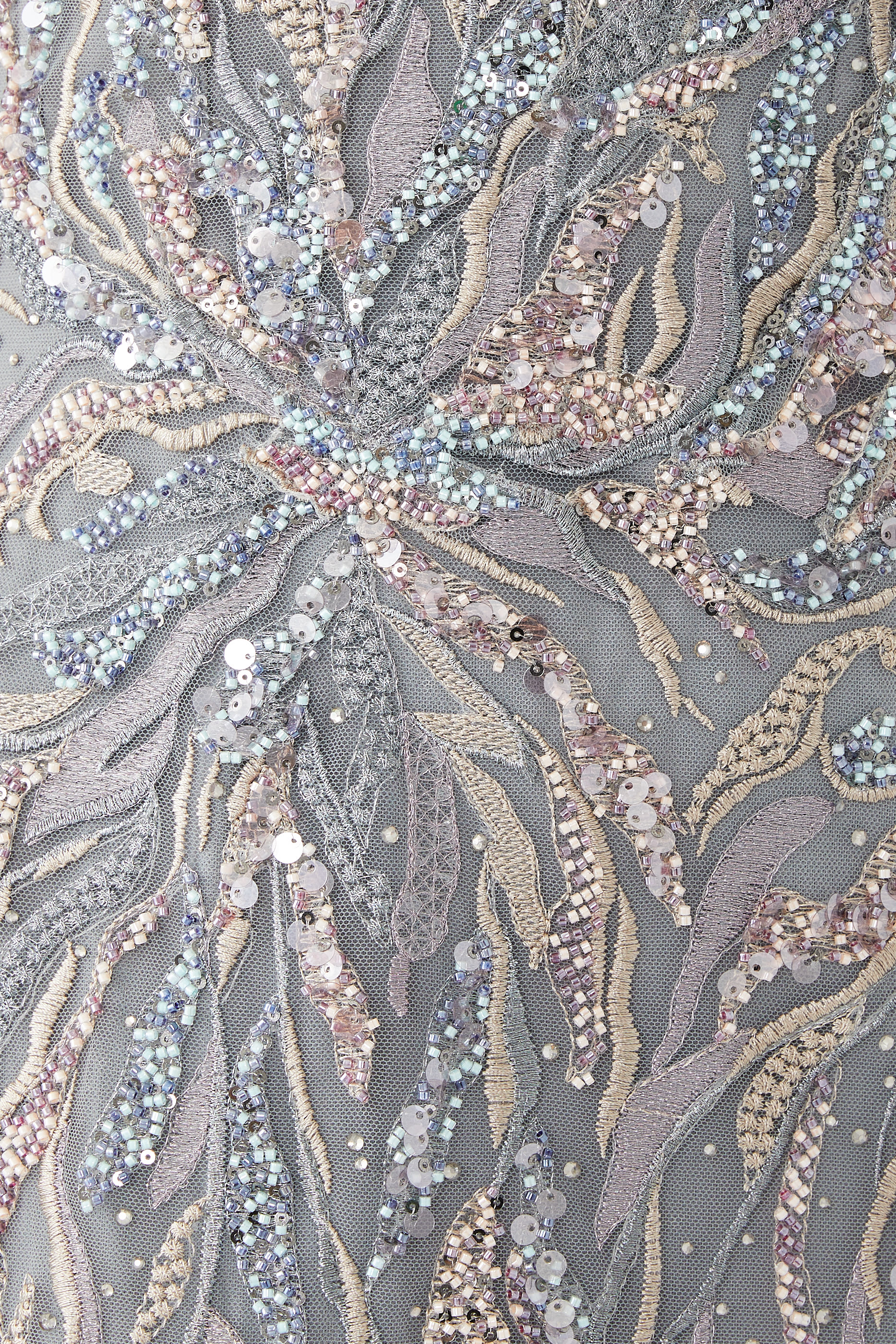 Bead-Embellished Bow Gown