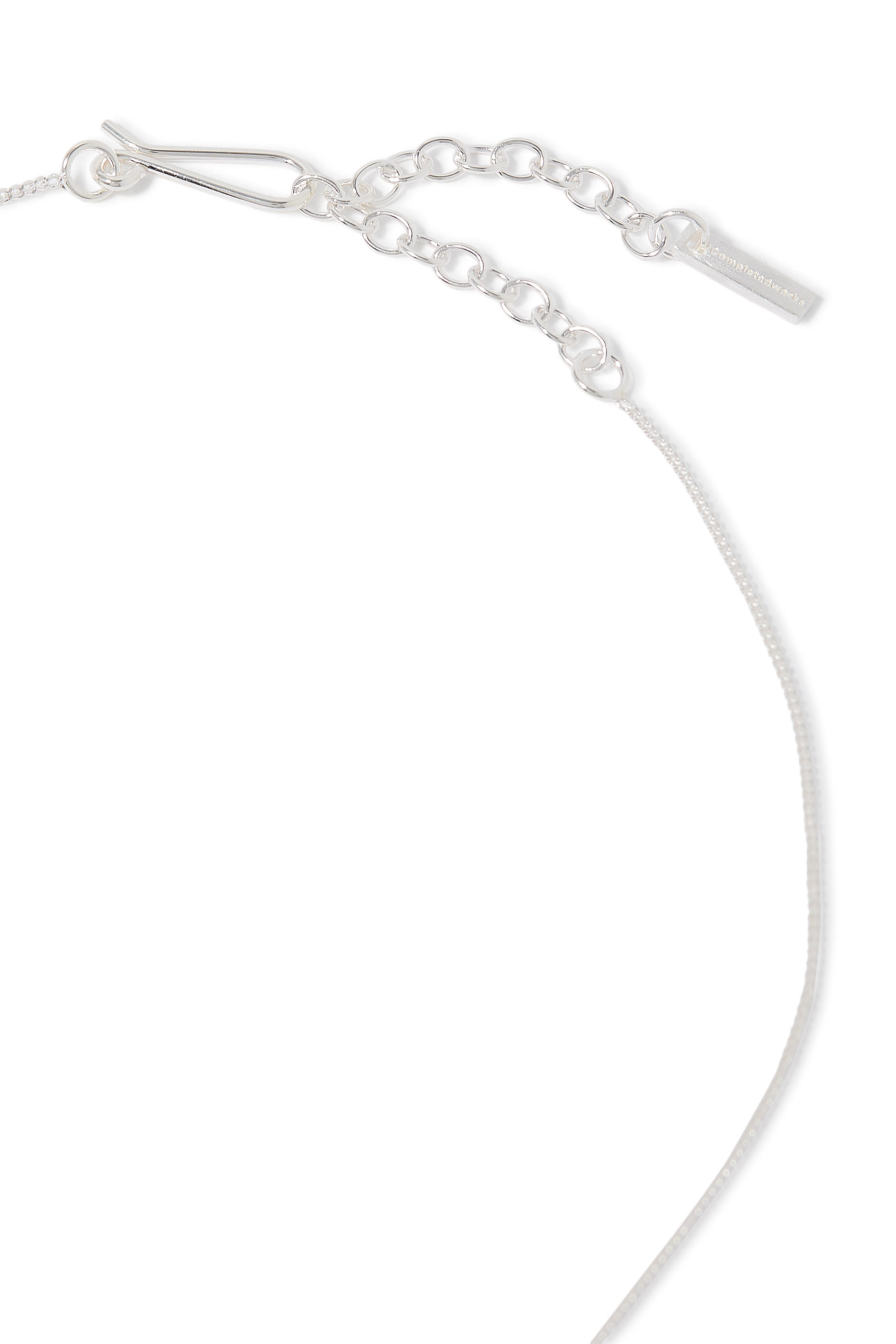  Pendant Necklace,  Recycled Sterling Silver Plated in Rhodium & Cubic Zirconia