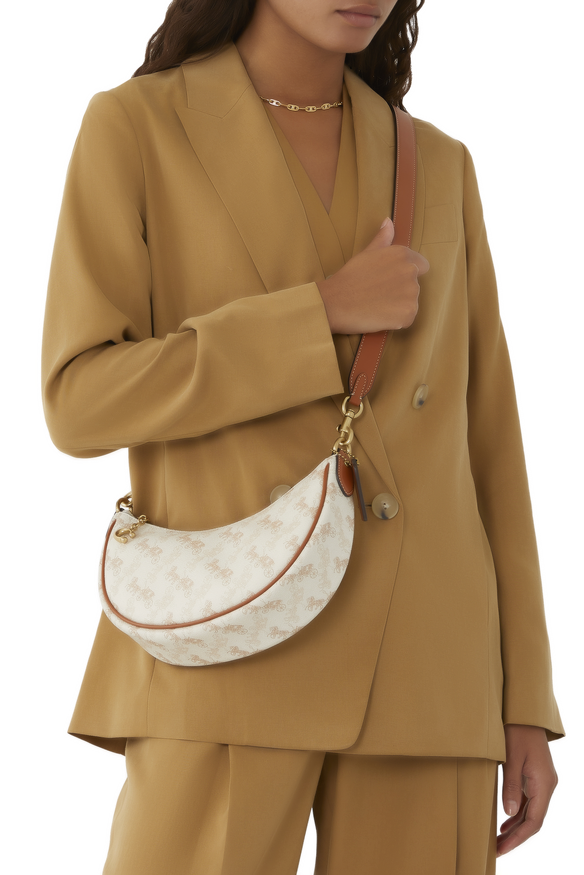 Mira Shoulder Bag with Horse and Carriage Print