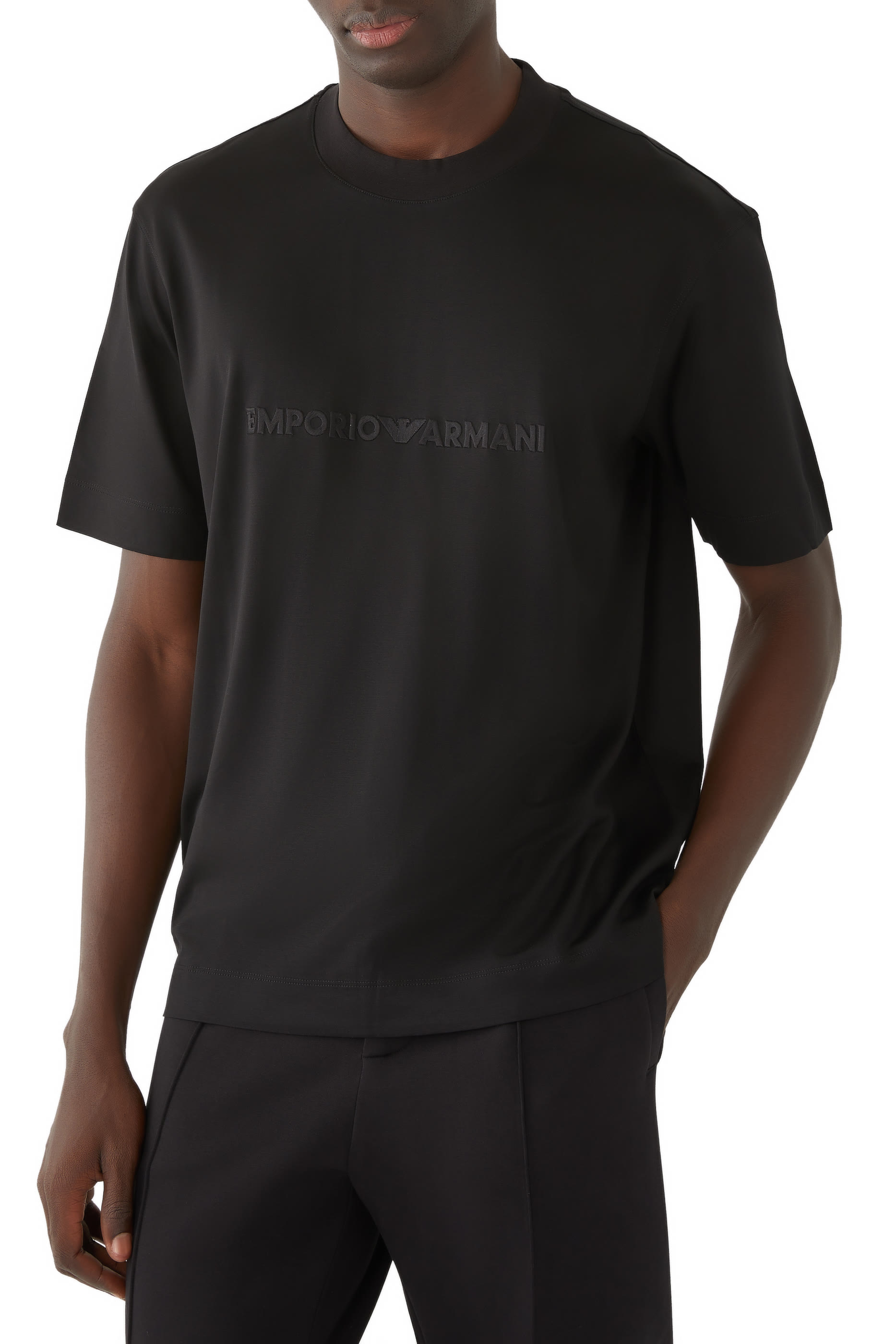 Macro EA Text Logo Tencel T-Shirt