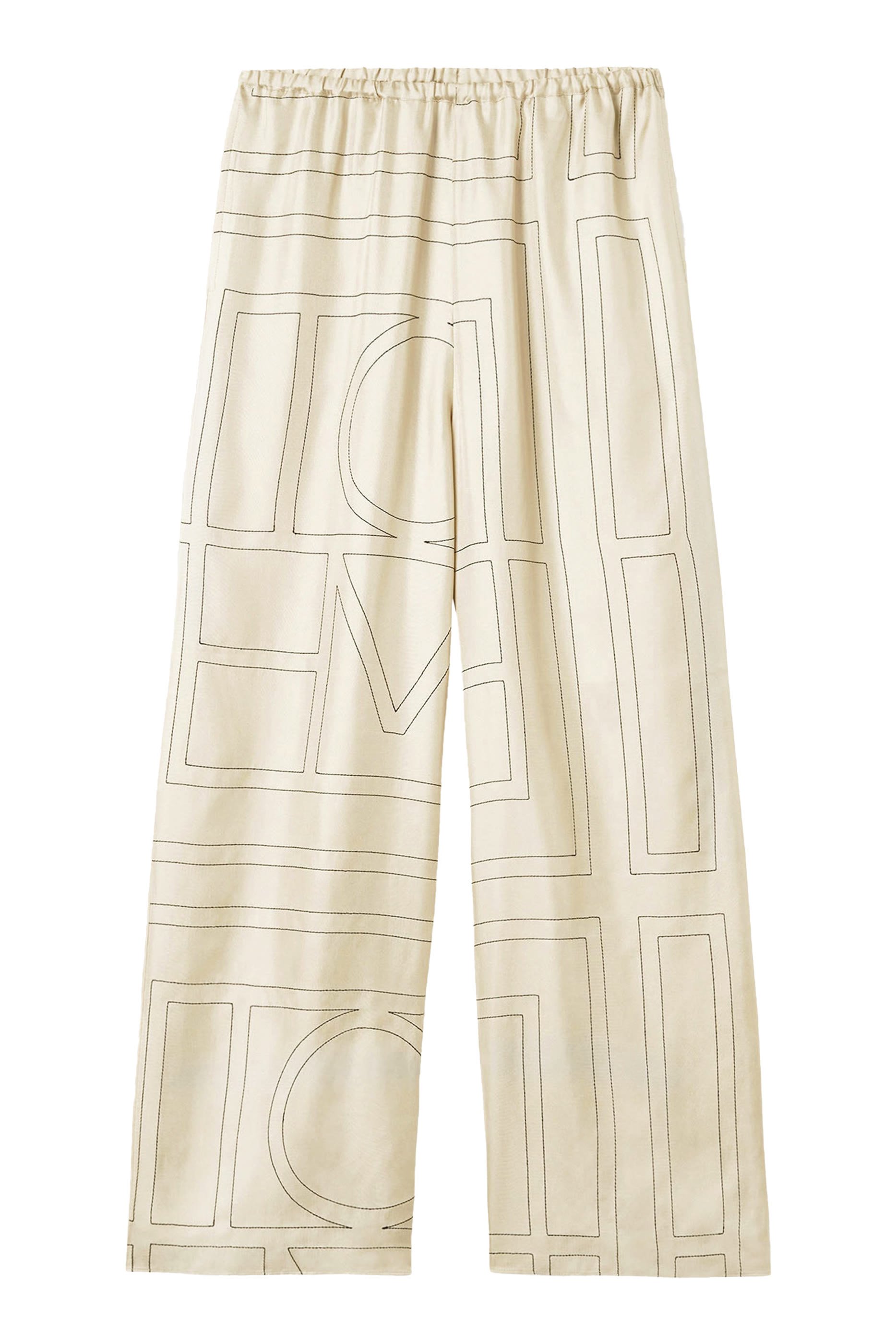 Monogram Silk Pants