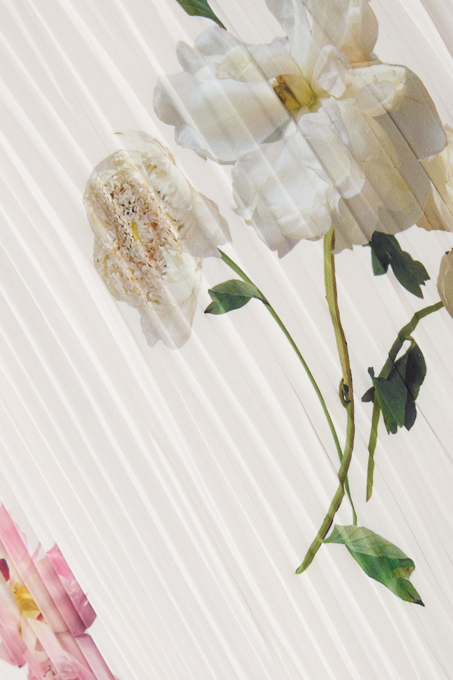 Wilted Peony Pleated Side Tie Skirt