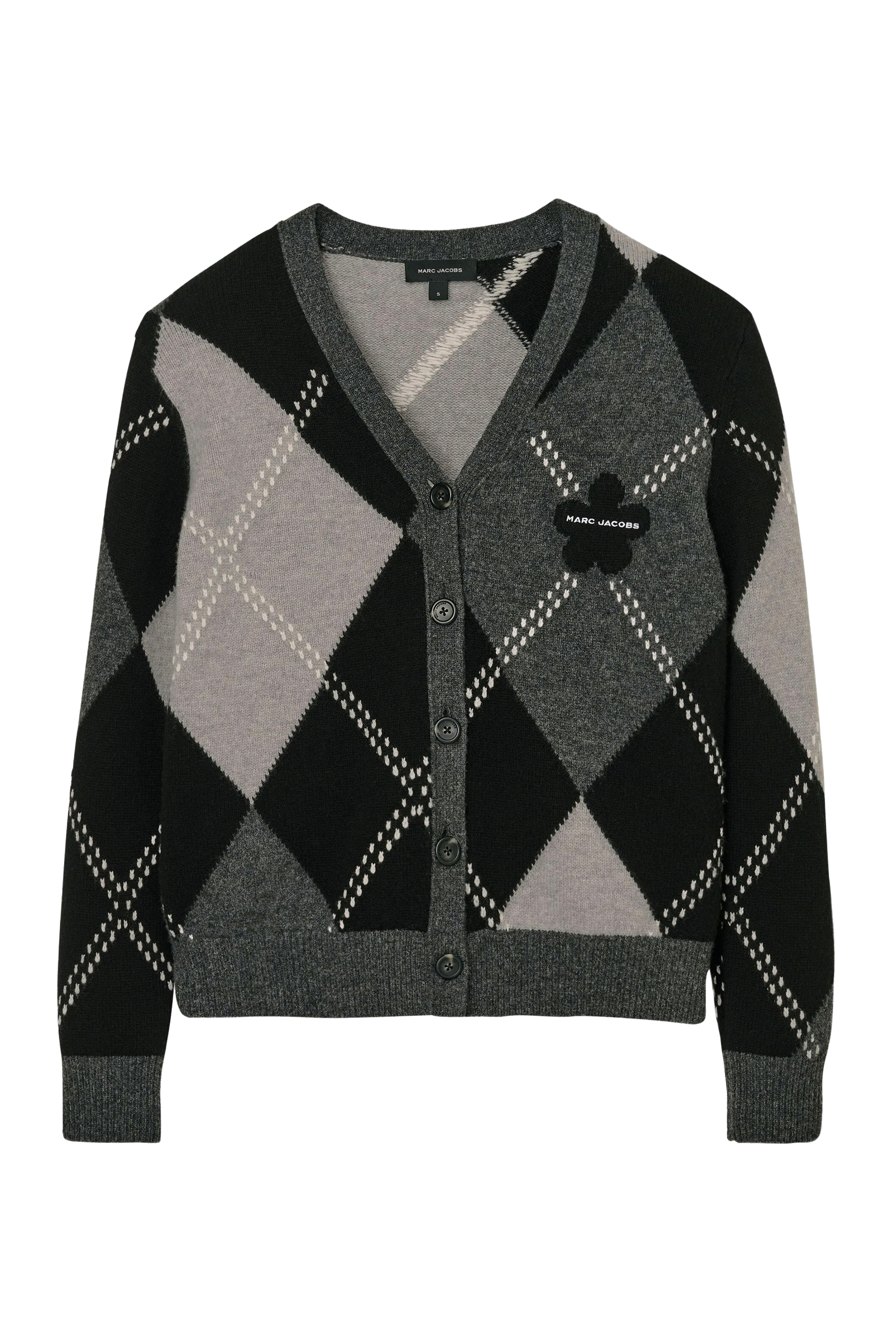 Preppy Daisy Argyle Cardigan