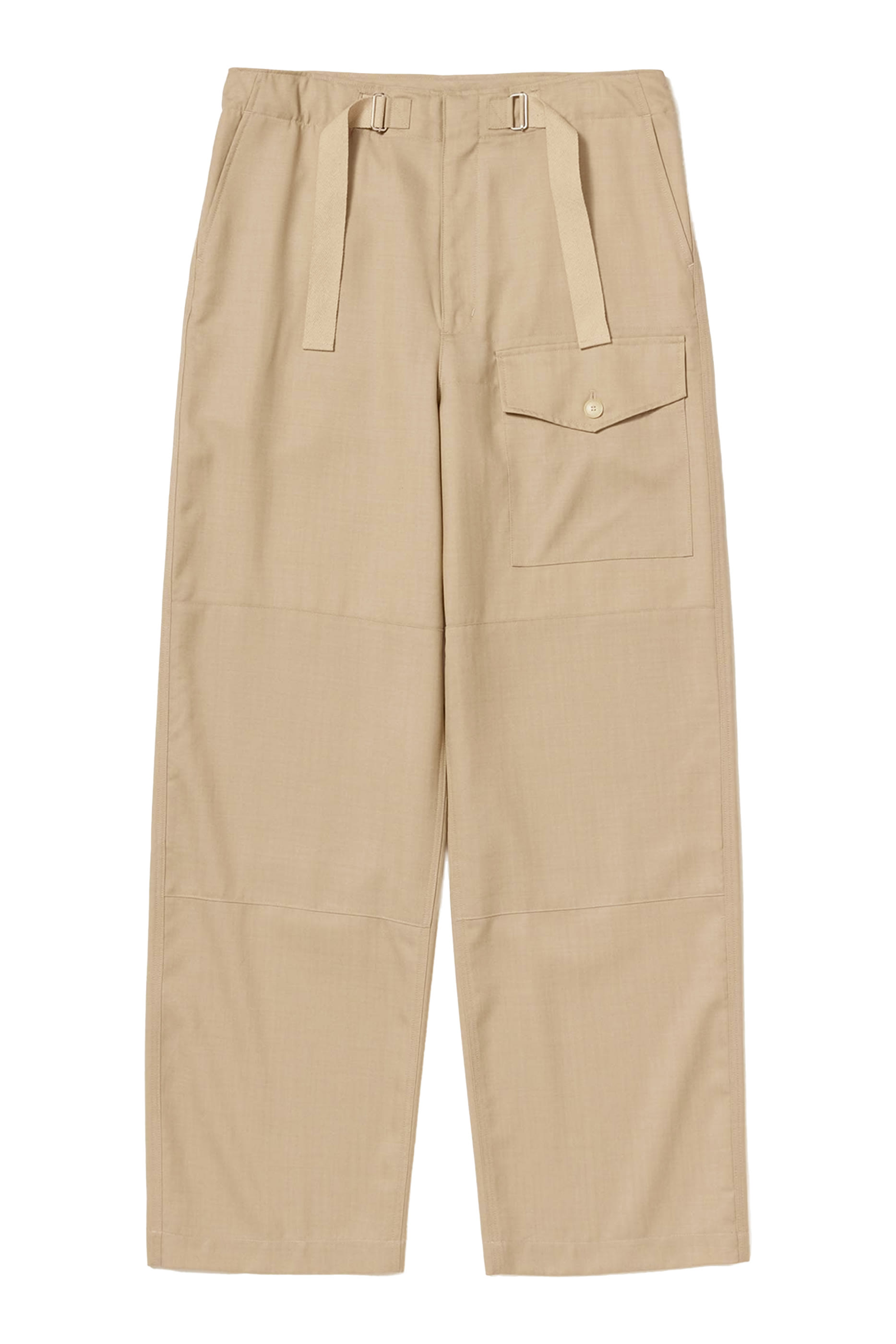 Wool Herringbone Cargo Pants 