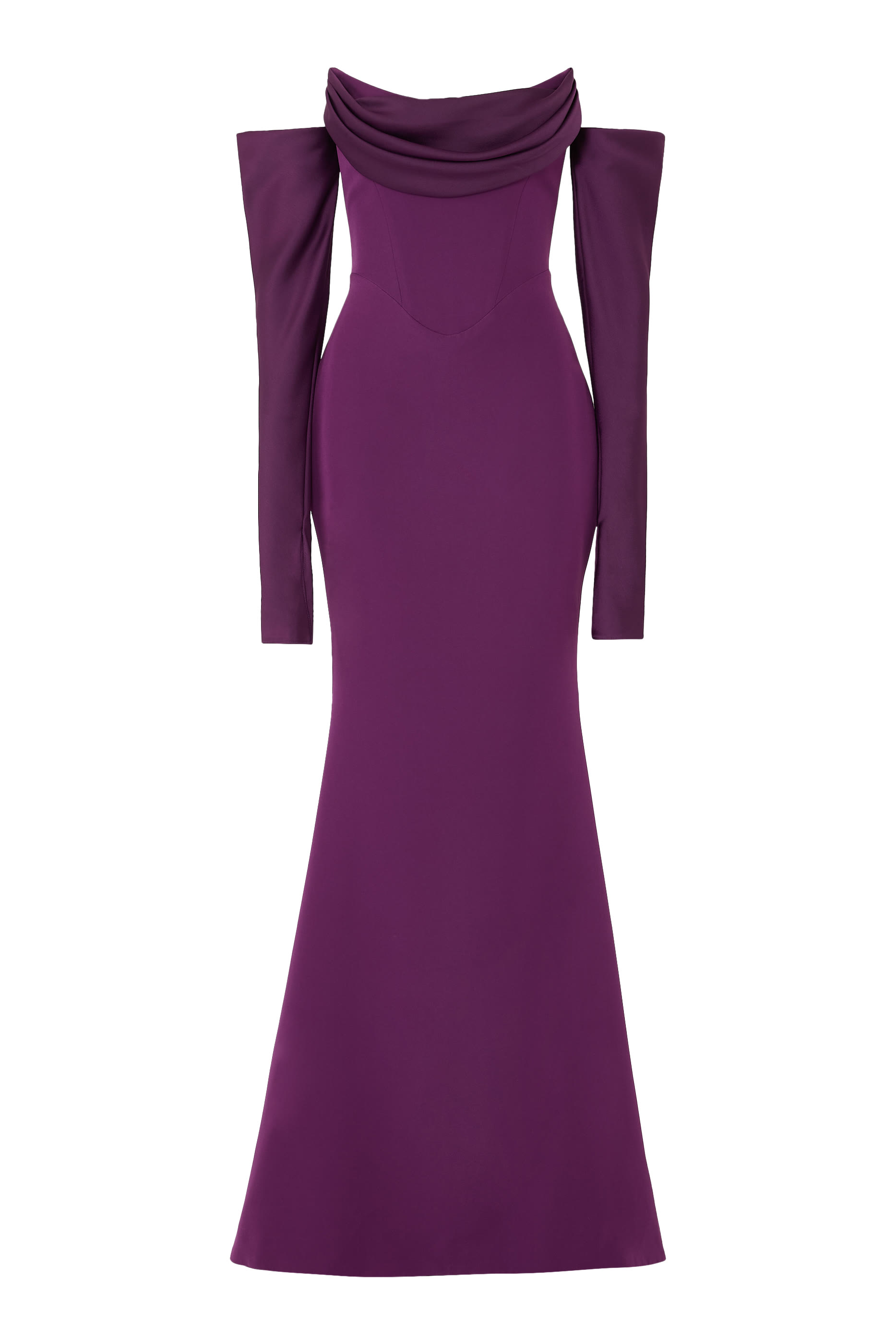 Raven Crepe Long Dress