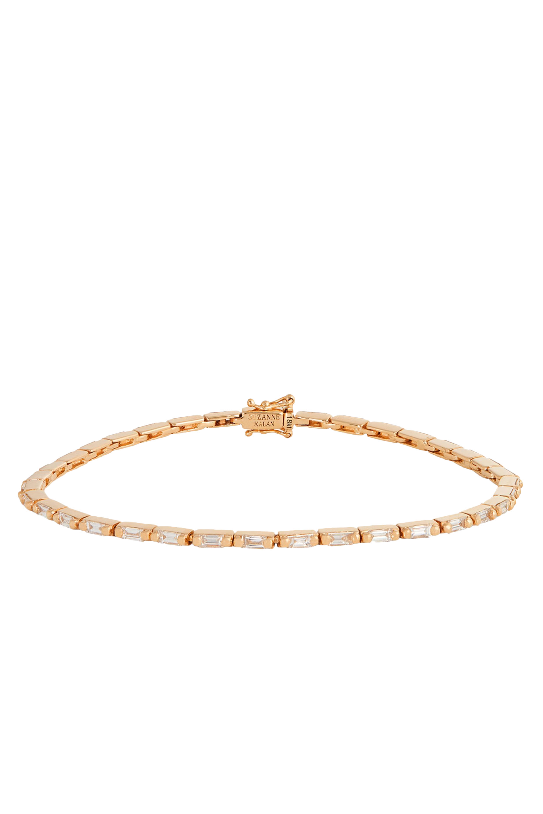 Linear Tennis Bracelet, 18k Yellow Gold & Full Diamond