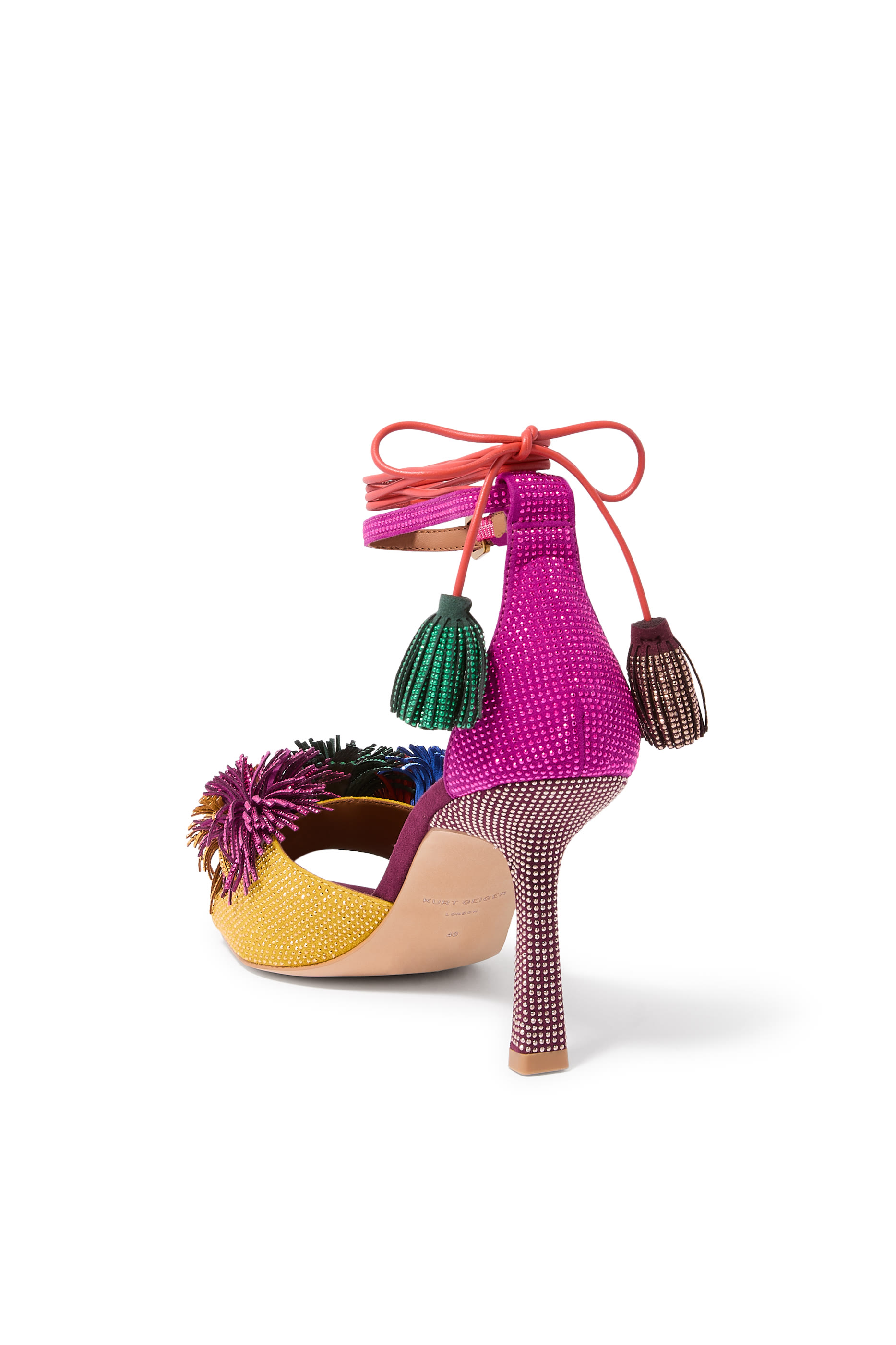 Pom Pom 70 Ankle Tie Sandals