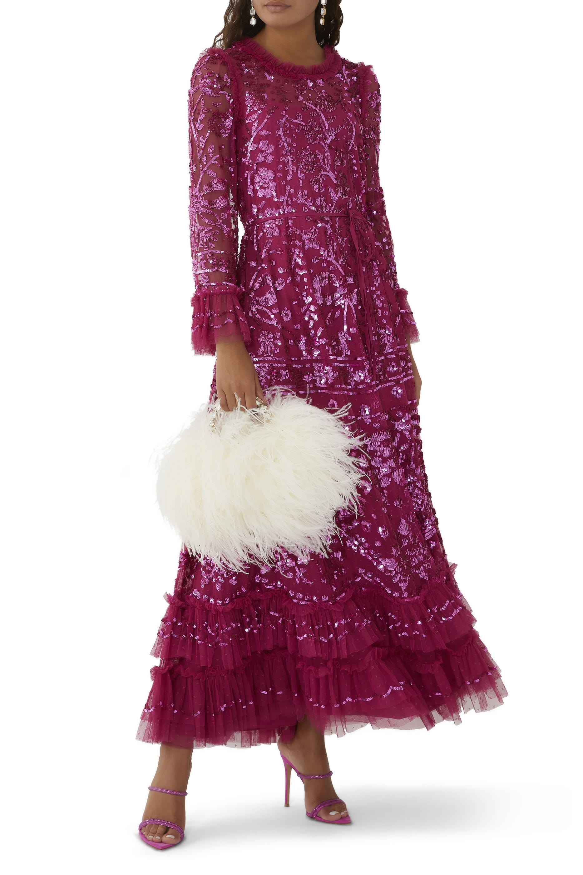 Celia Long Sleeve Ankle Gown