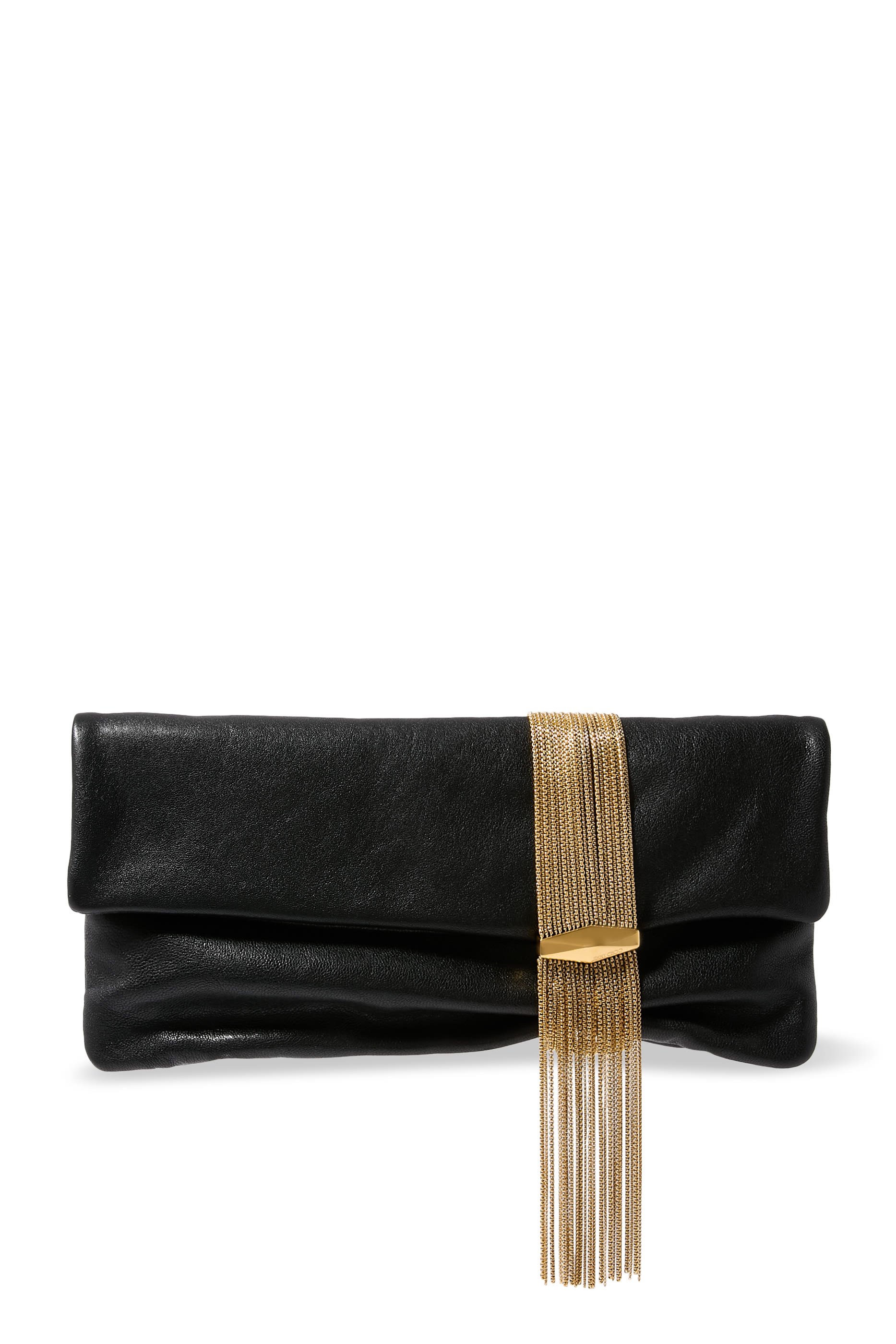 Zandra Shimmer Suede Clutch