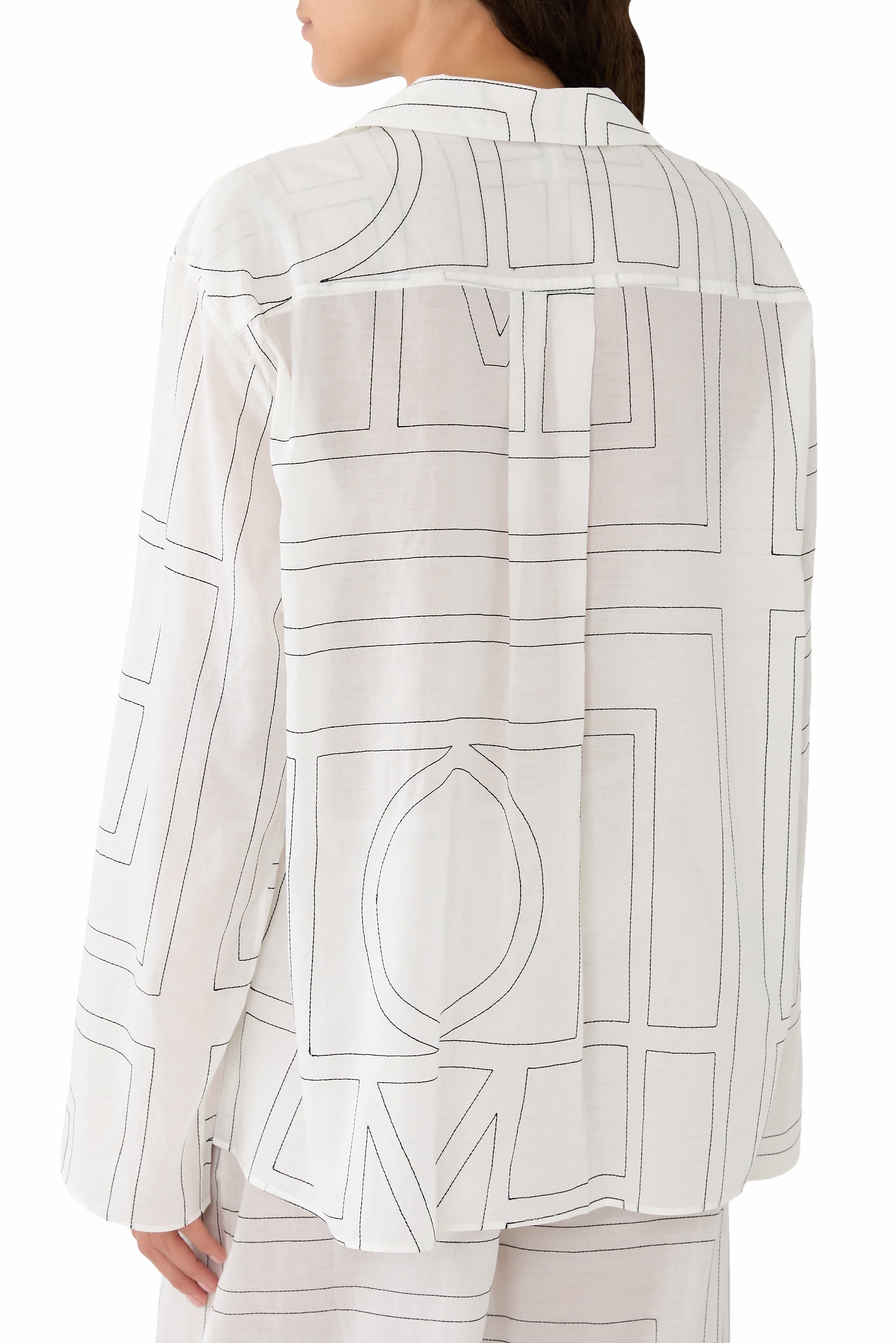  Monogram Cotton-Blend Pajama Top