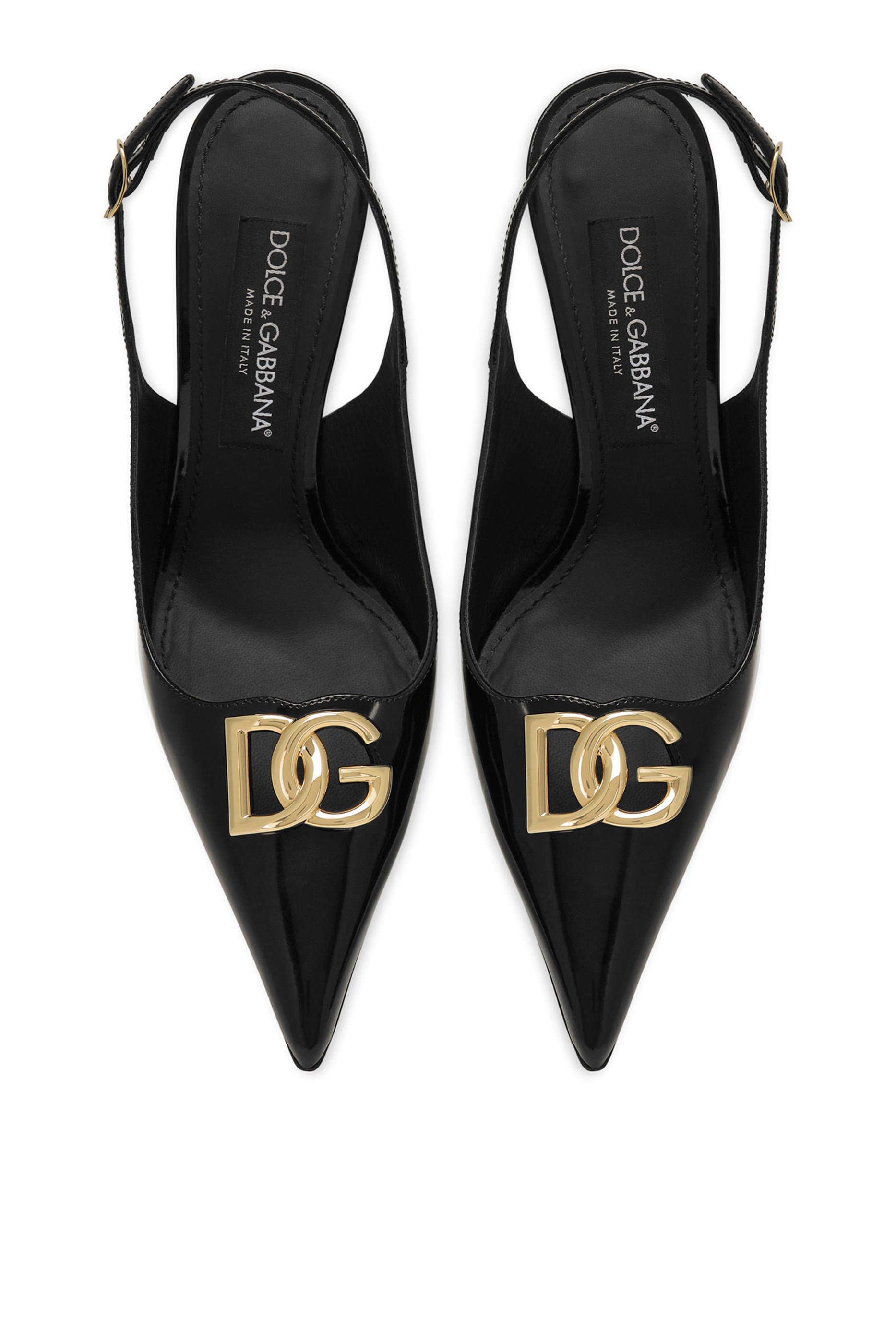 Polished 90 Calfskin Slingback Pumps