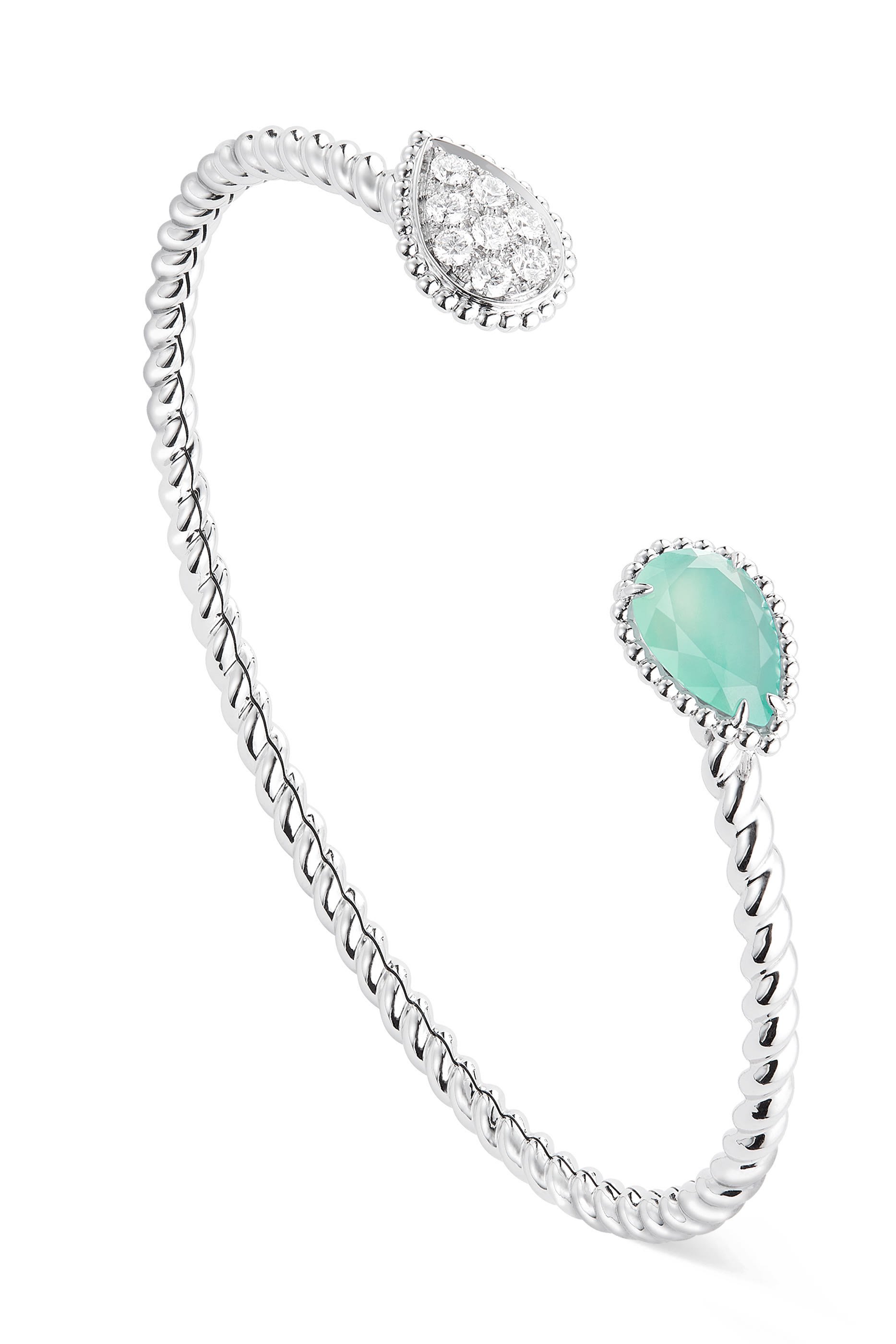 Serpent Boh&egrave;me Double Motif Bracelet, with an aquaprase