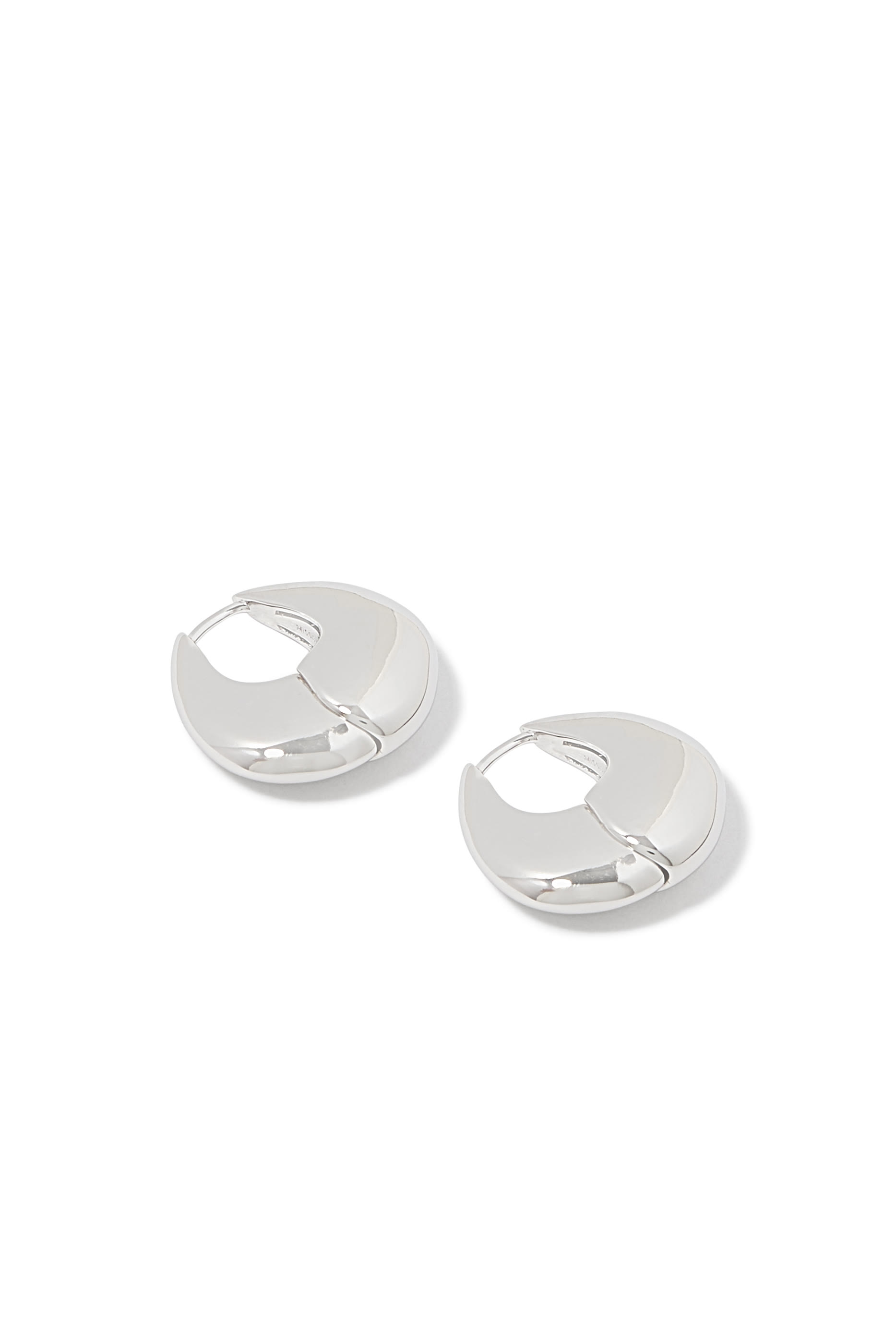 Sculptural Pebble Small Hoop Earrings