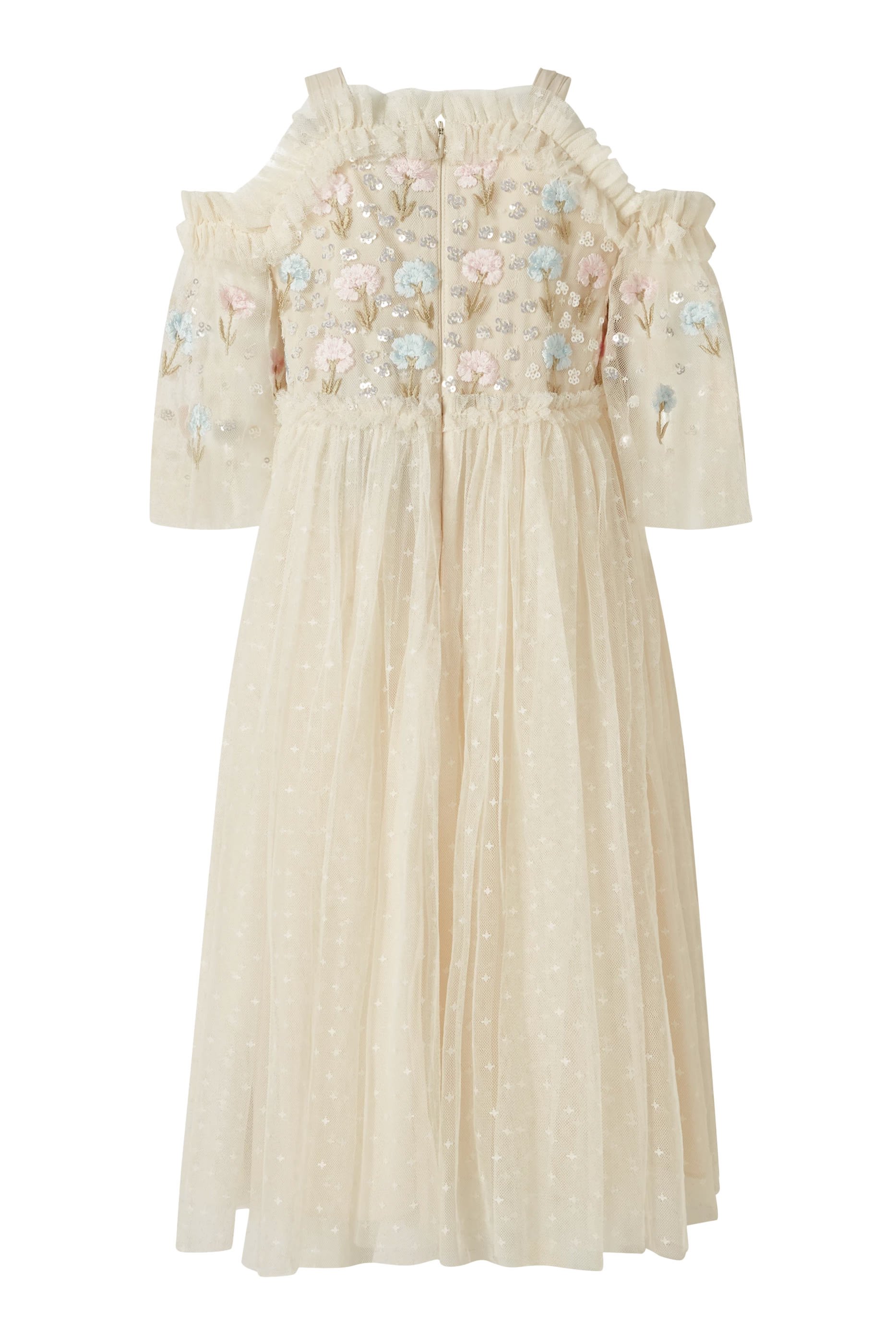 Kids Dandelion Ditsy Off-Shoulder Dress