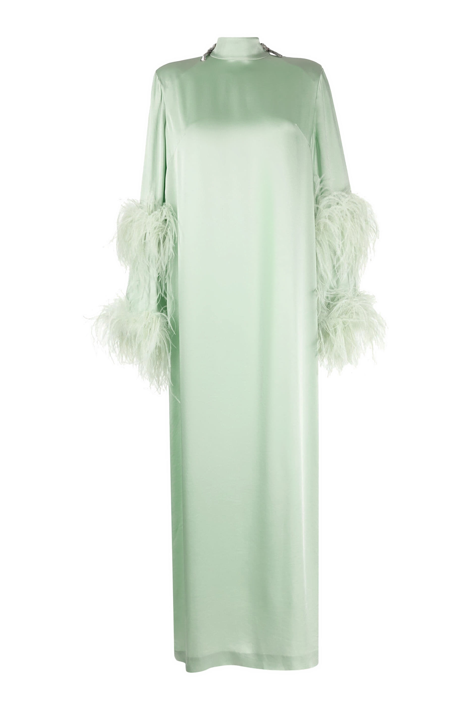 Zahra Feather-Detail Gown