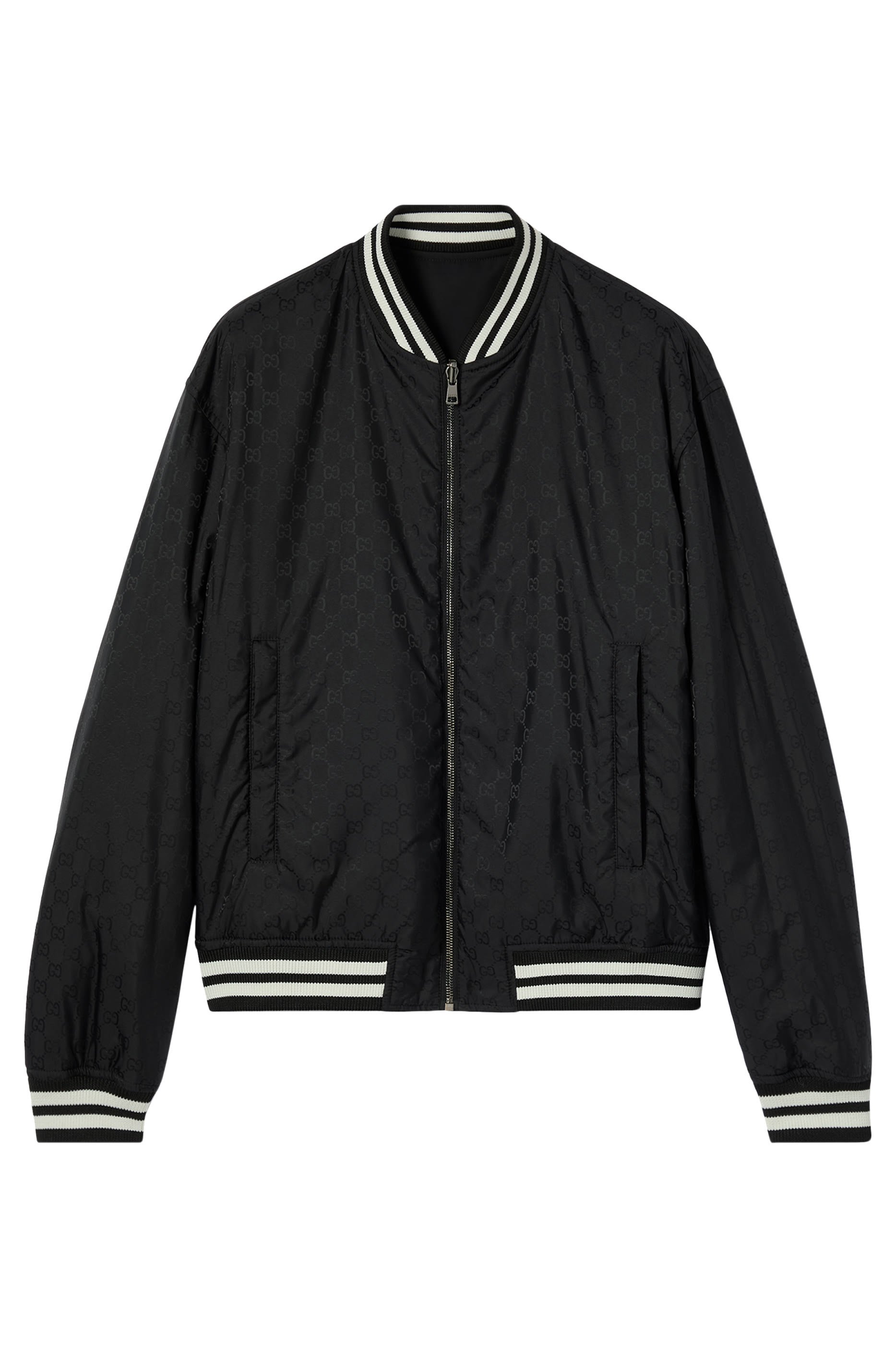 Reversible Nylon Twill Zip Jacket 