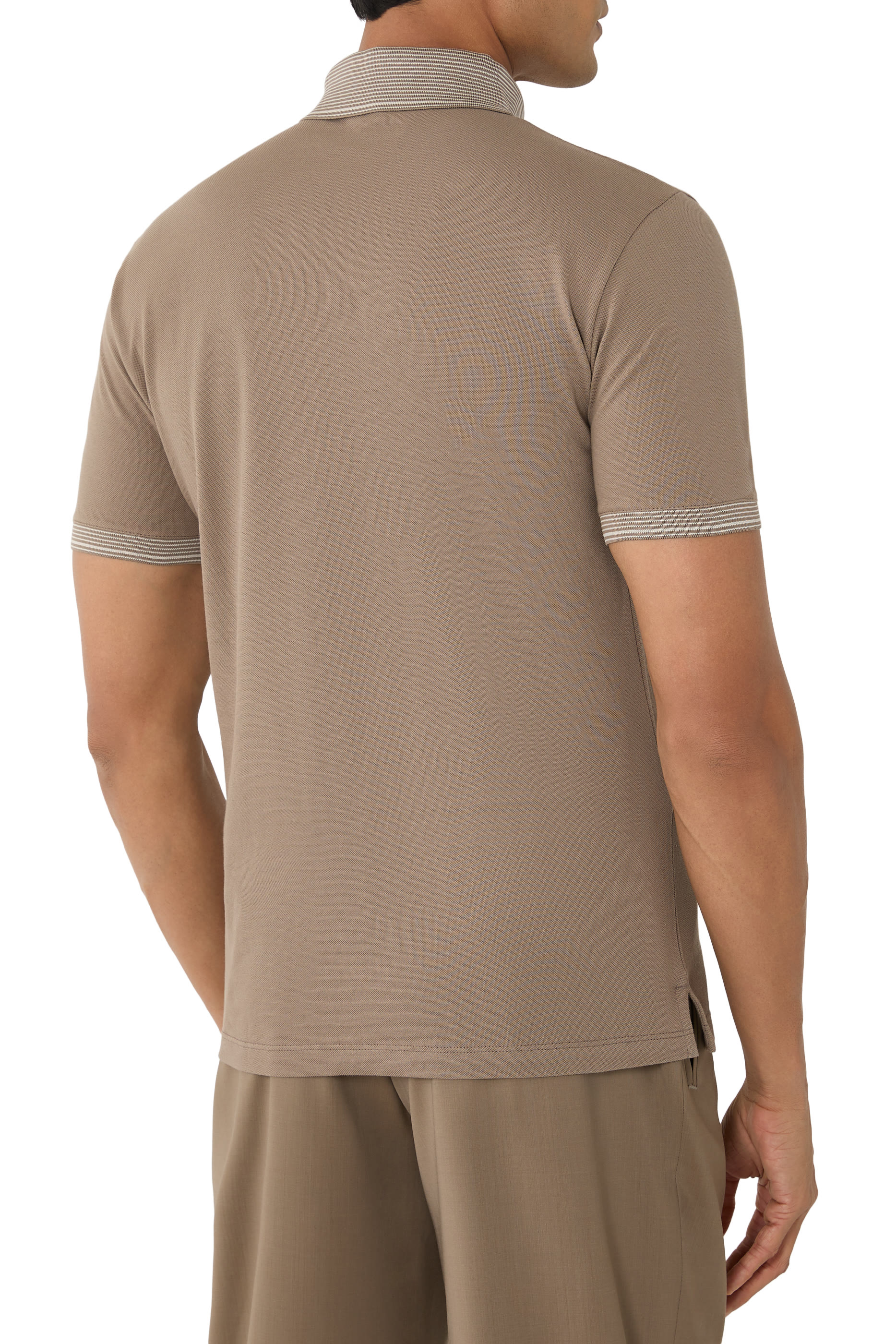 EA Logo Embroidered Piqué Polo Shirt