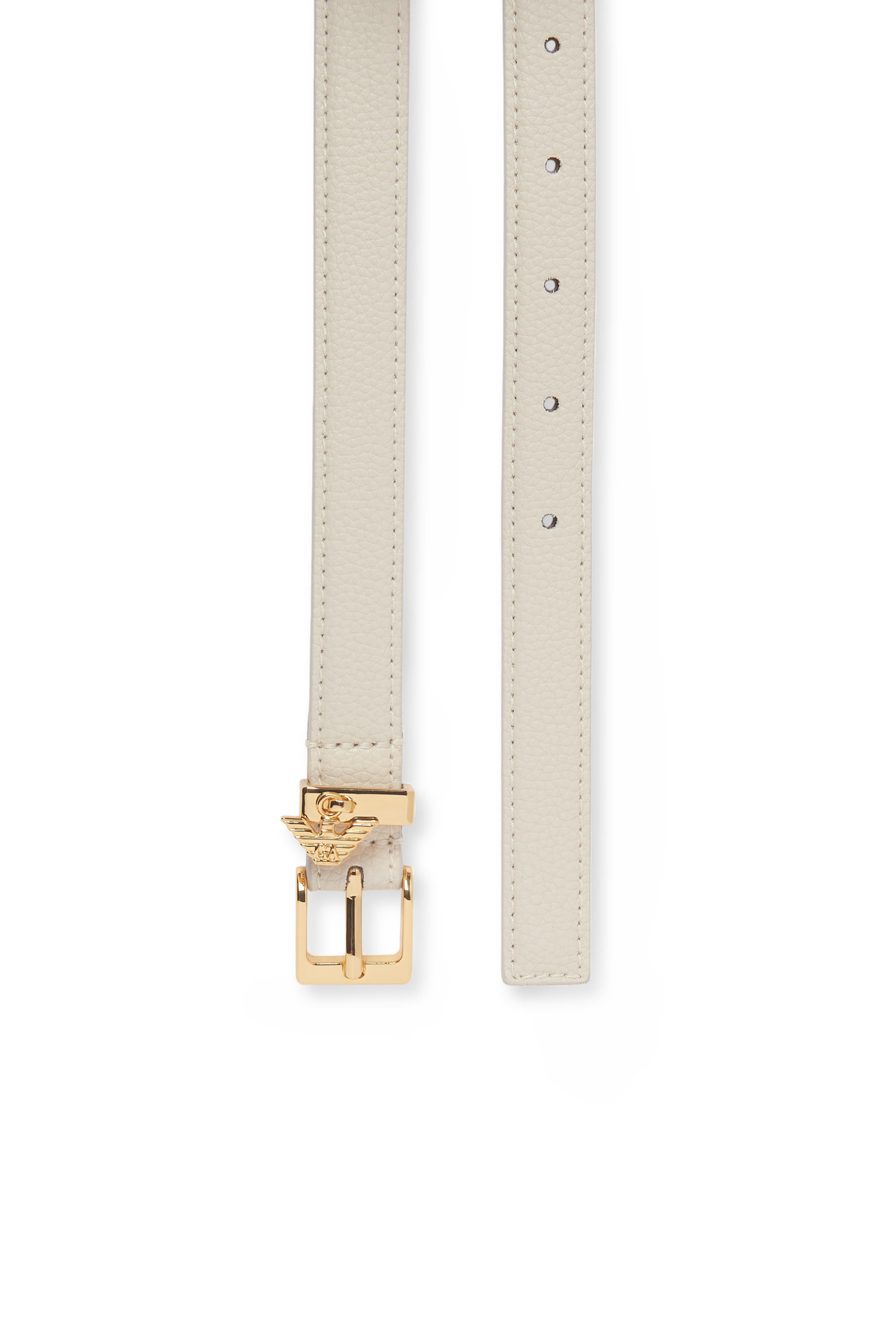 Eagle Logo Belt in Deer-Print Leather