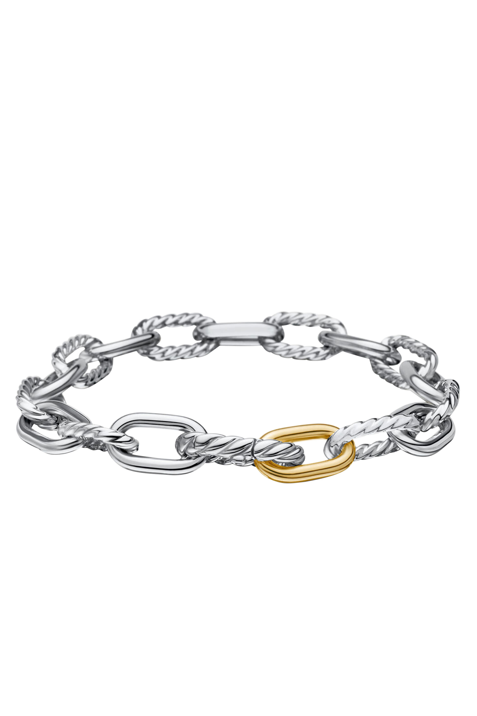 Madison Chain Bracelet, 18k Yellow Gold & Sterling Silver