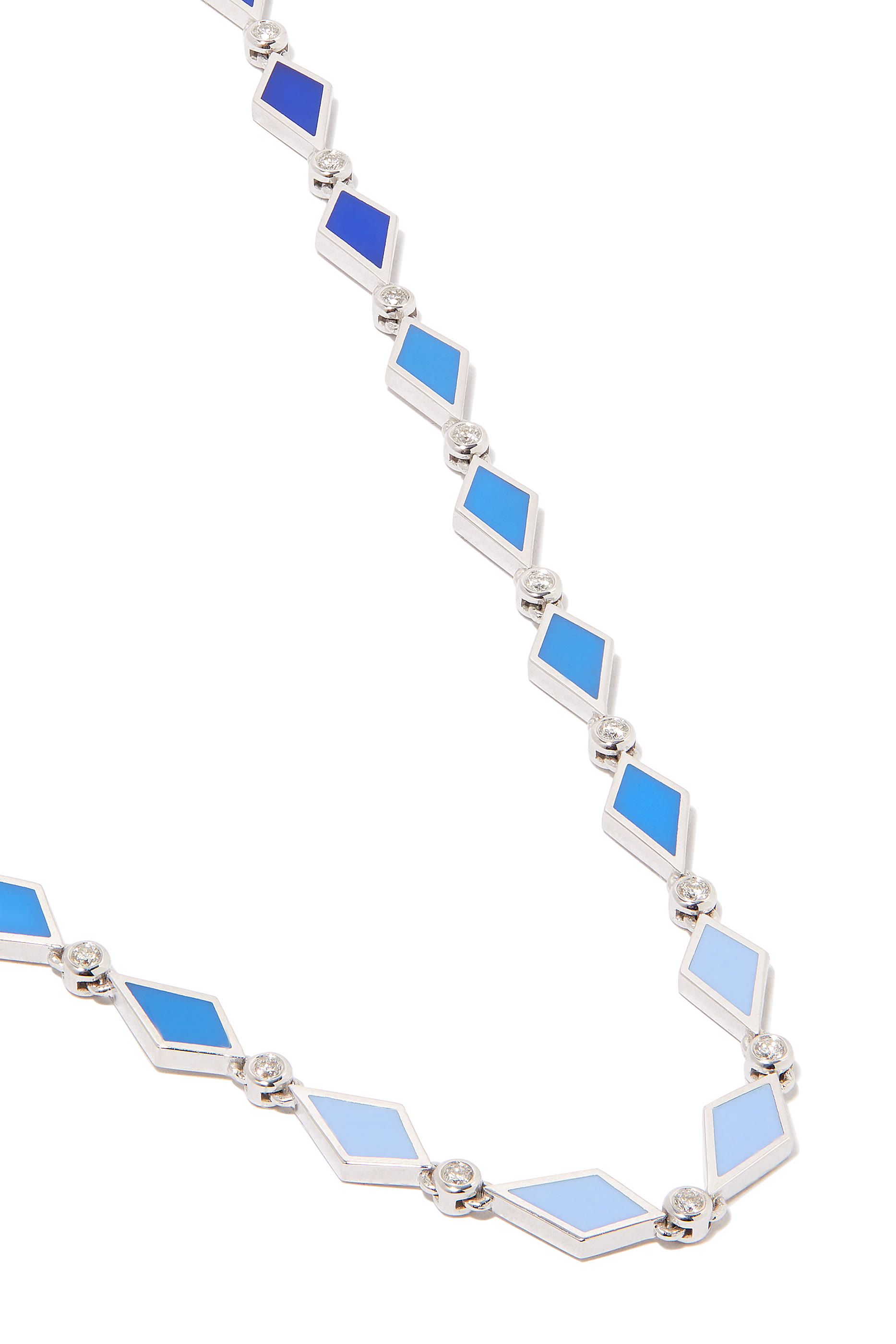 Mosaic Necklace, 18k White Gold & Diamonds