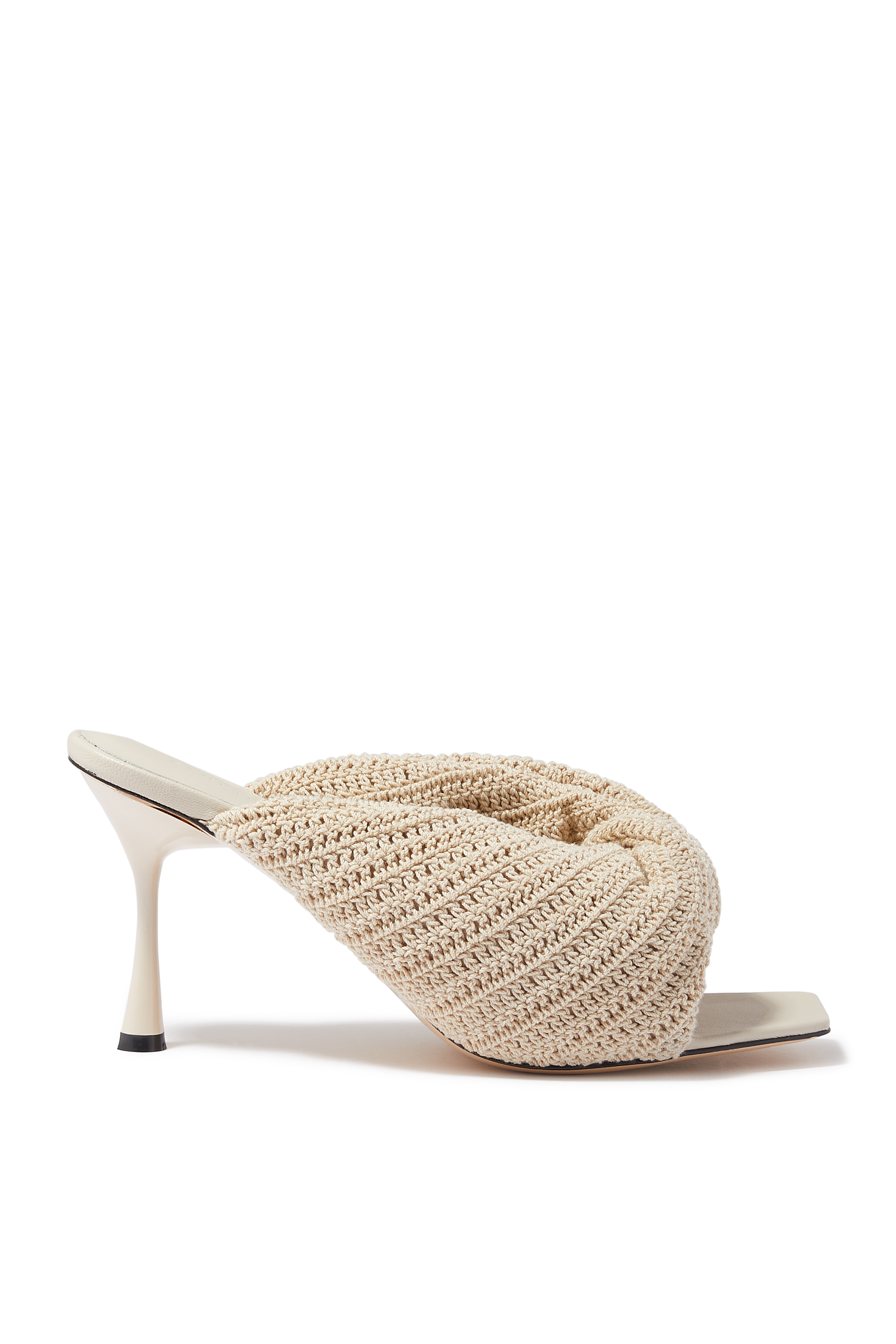 Buy Studio Amelia Crochet Croissant 90 Heels for Womens | Bloomingdale ...