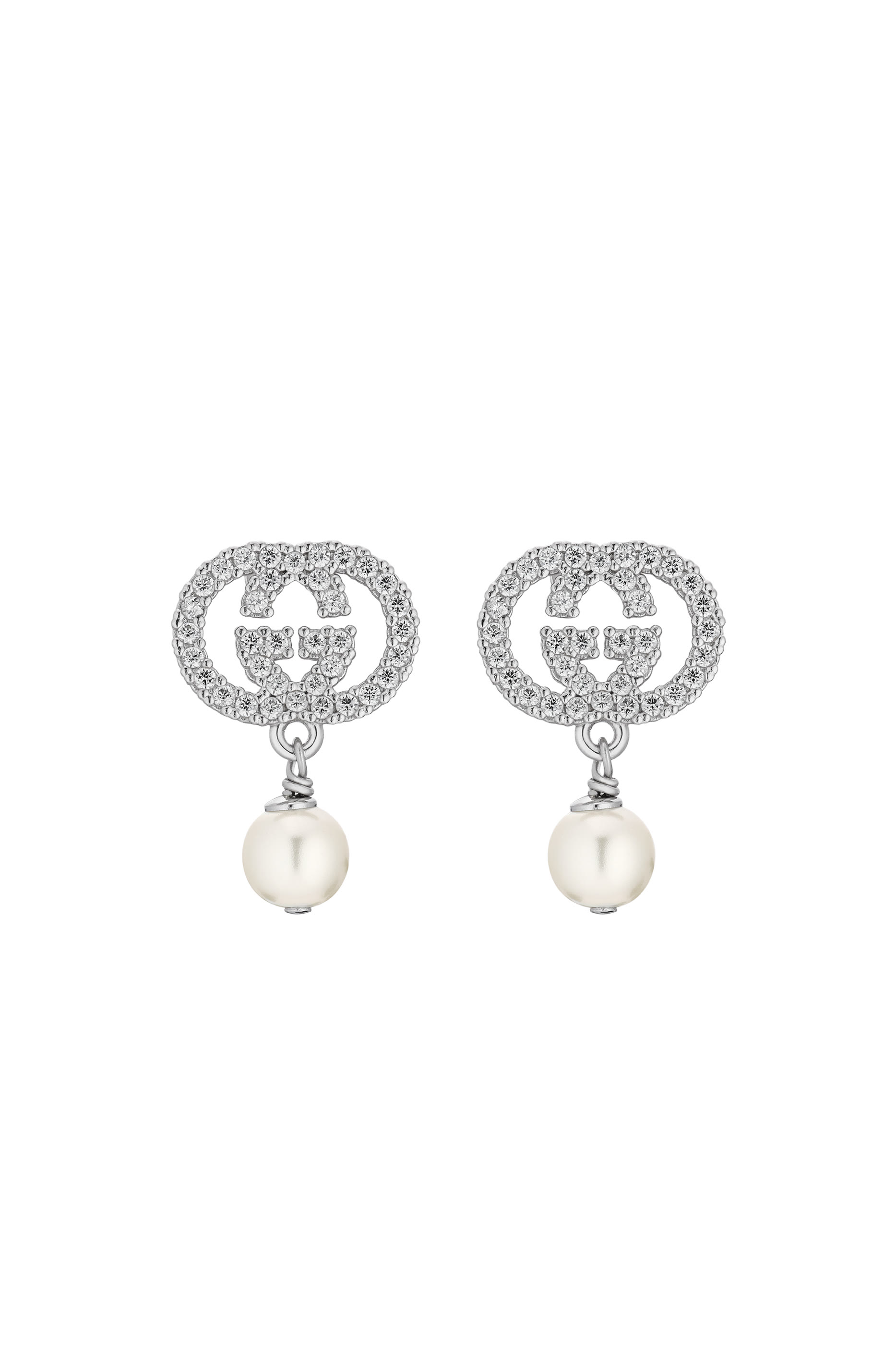 Crystal And Pearl Earrings