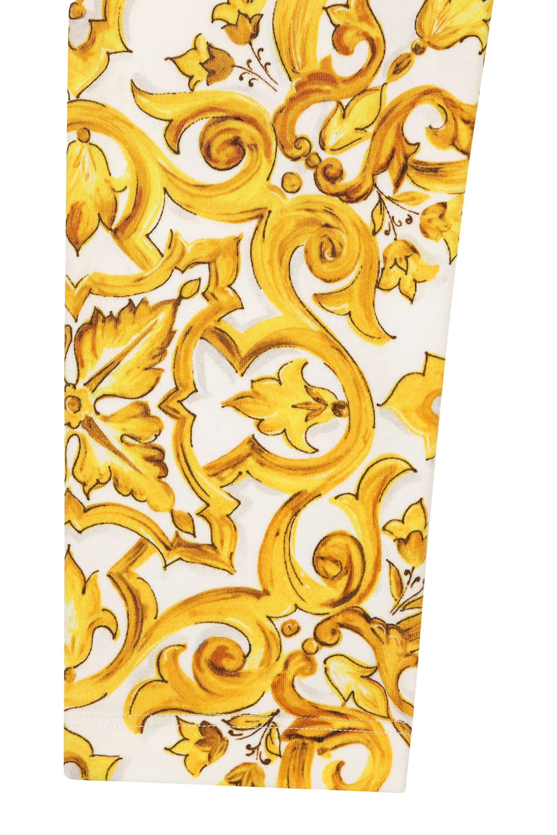 Kids Interlock Leggings with Yellow Majoilca Print