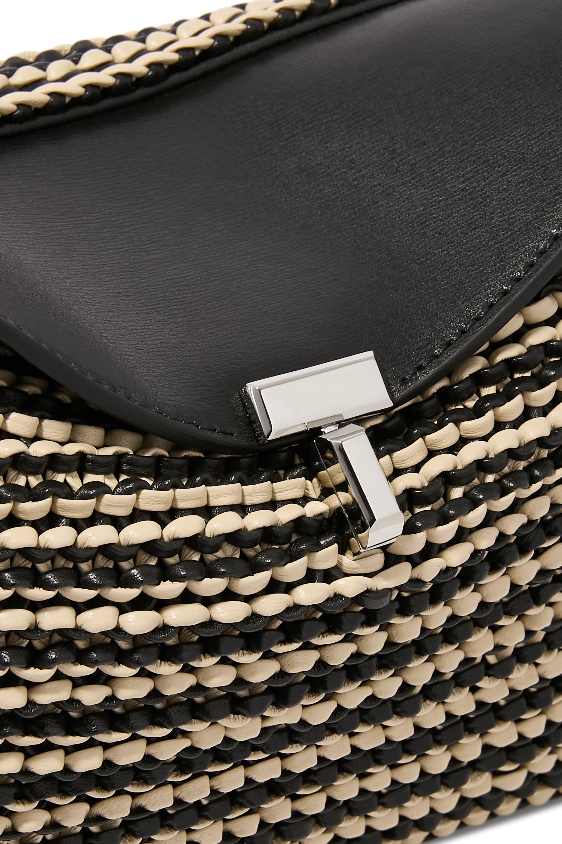 T-Lock Woven Clutch Bag