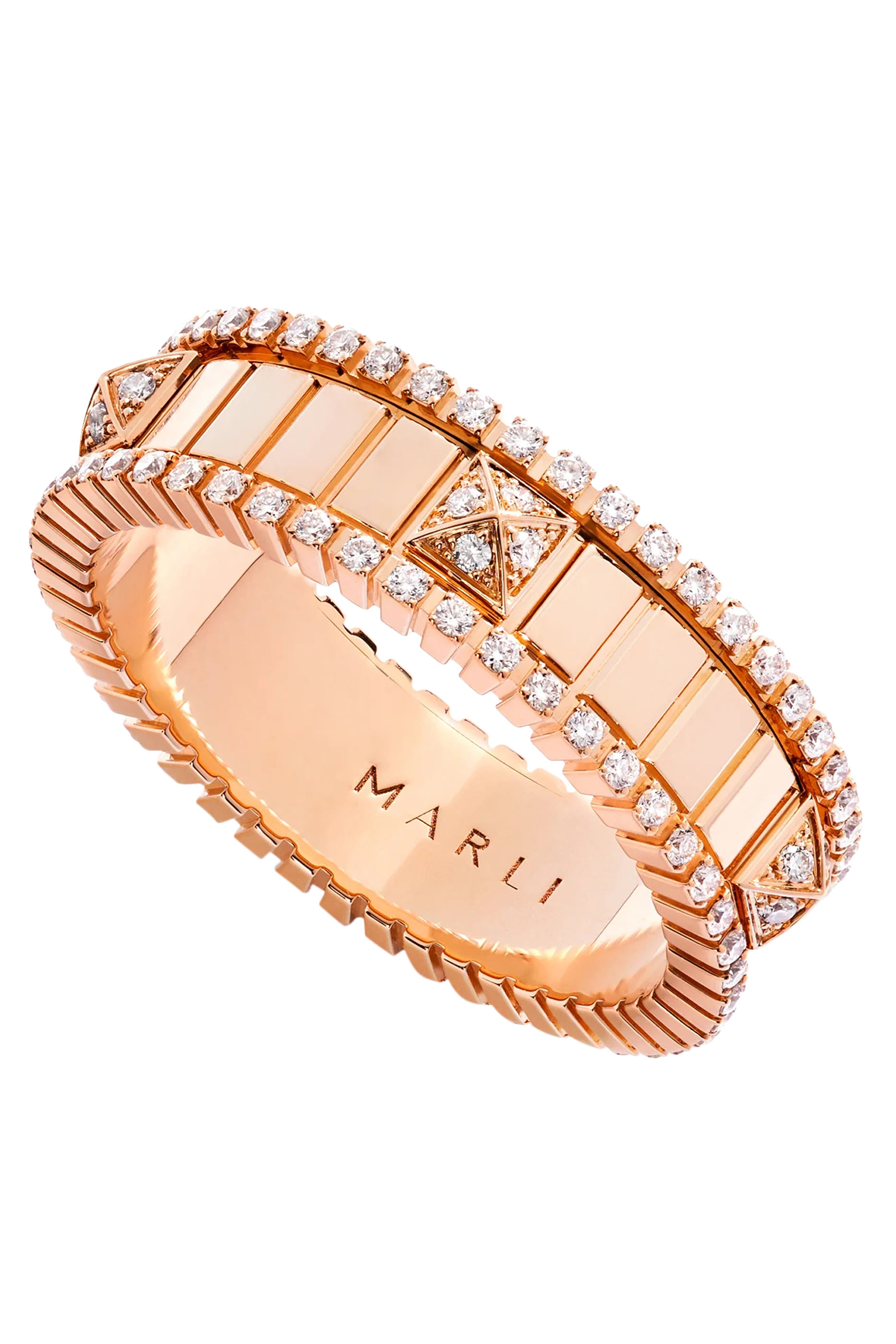 Life Spinning Ring, 18k Rose Gold & Diamonds