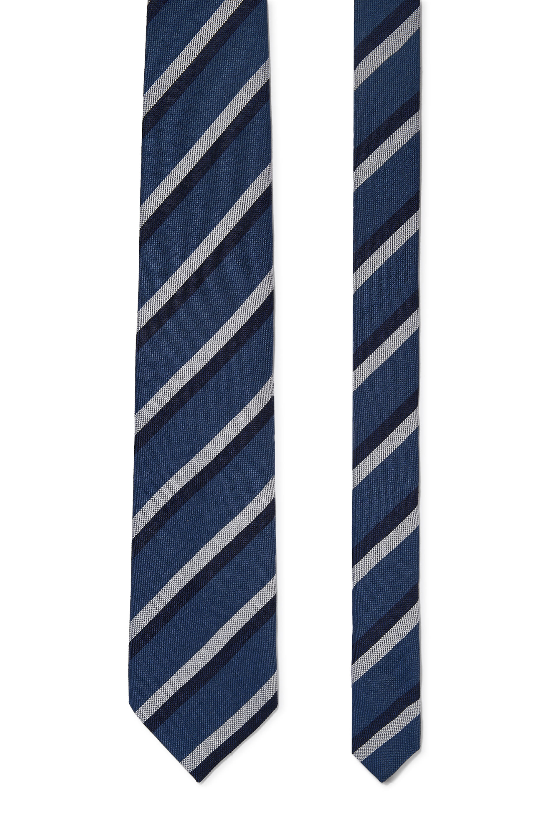 Striped Woven Silk Tie
