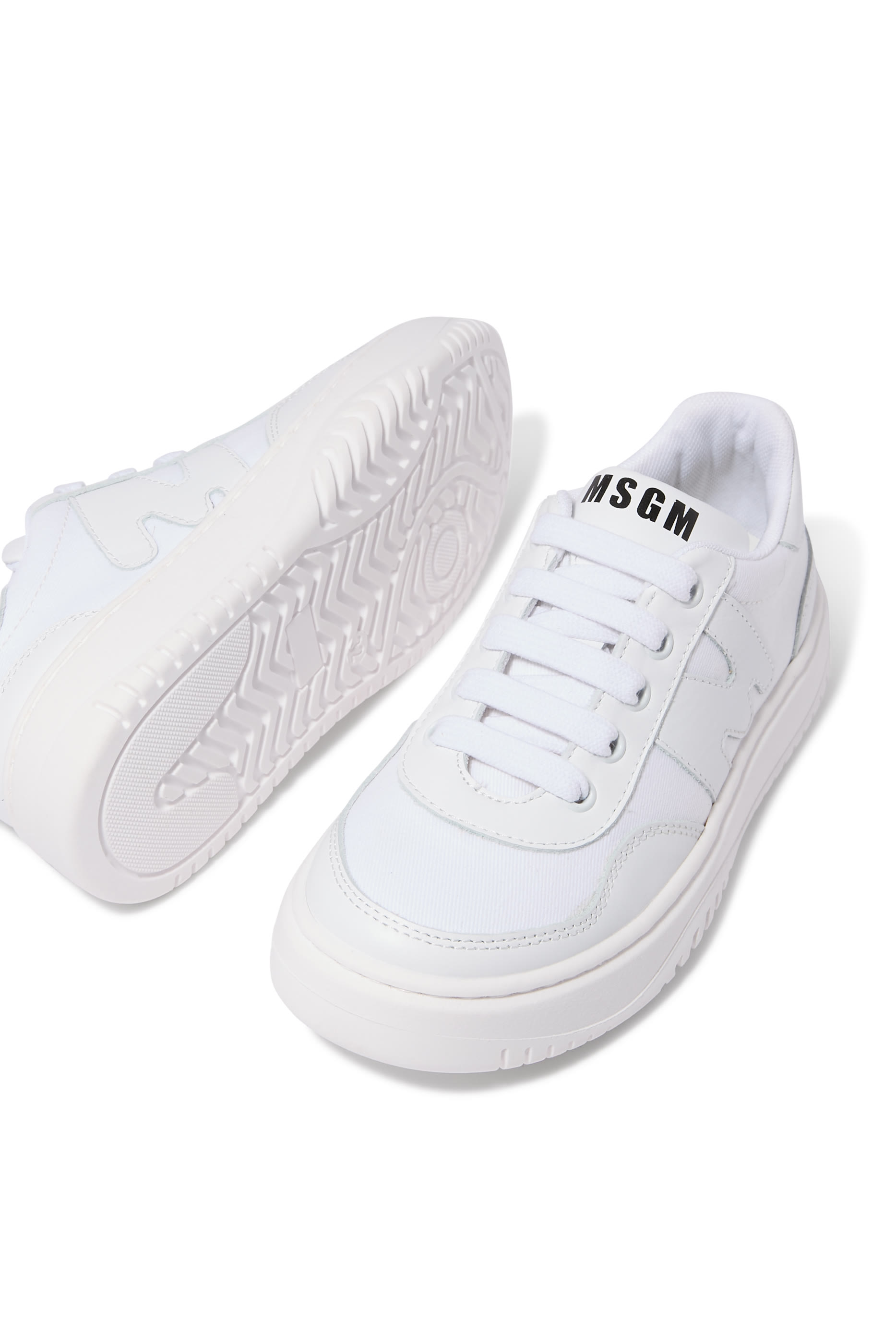 Kids Logo Leather Sneakers