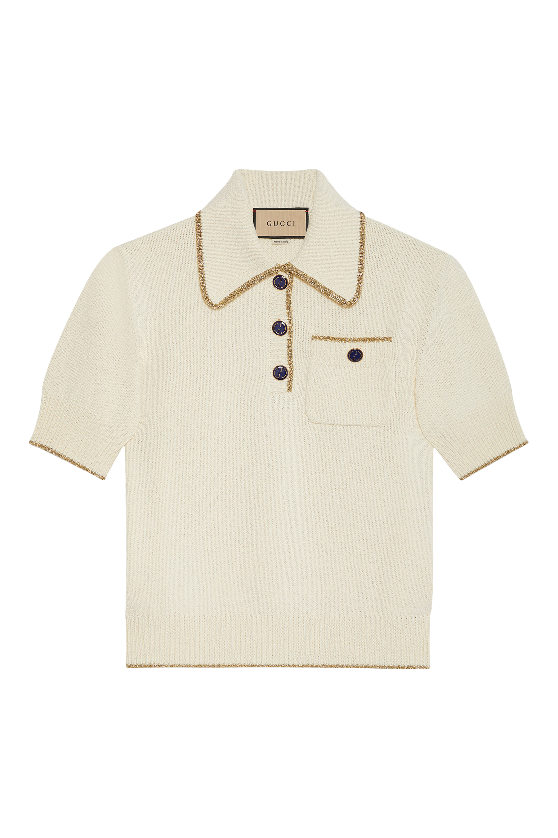 Cotton Lam&eacute; Polo Shirt