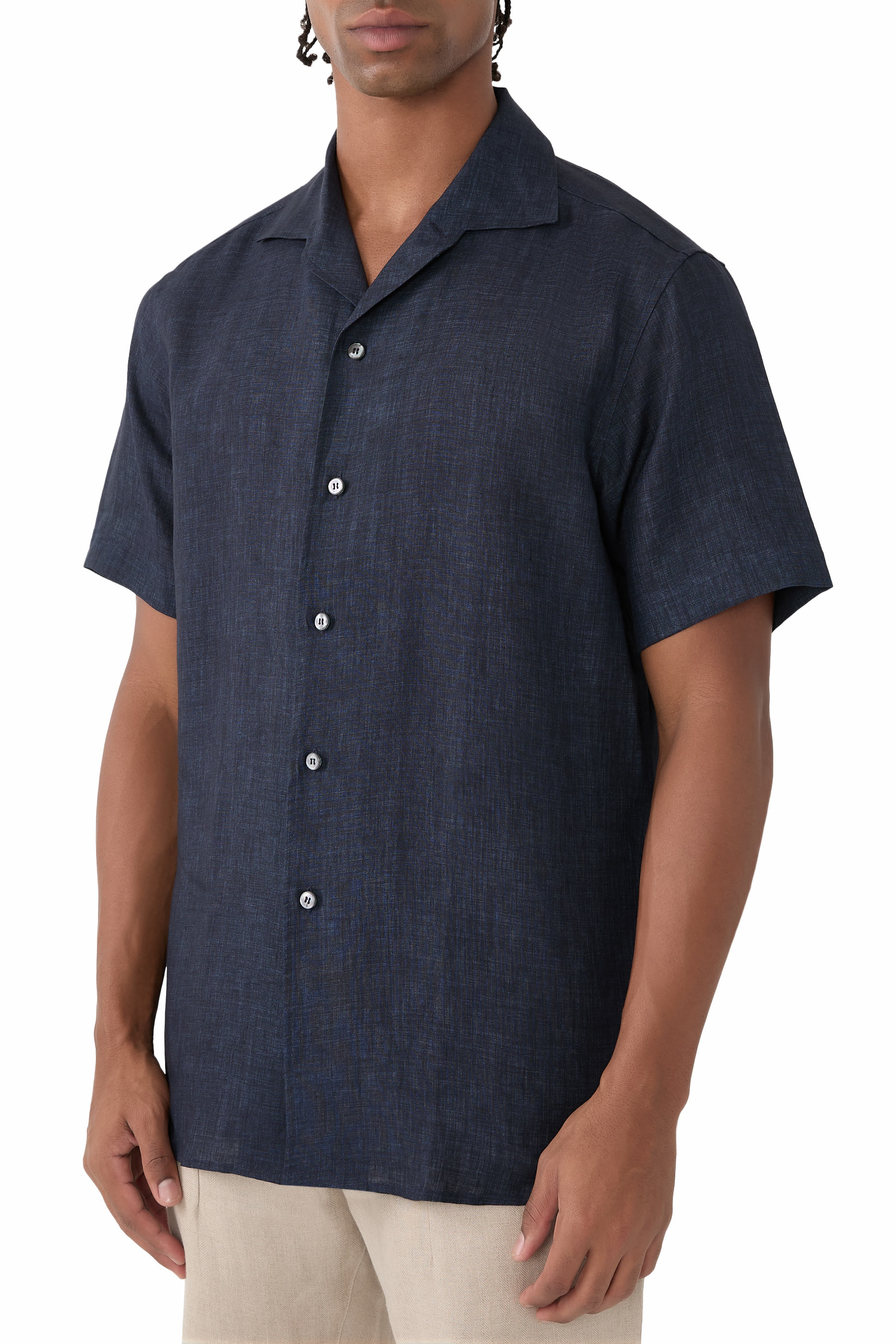 Short Sleeves Linen Shirt